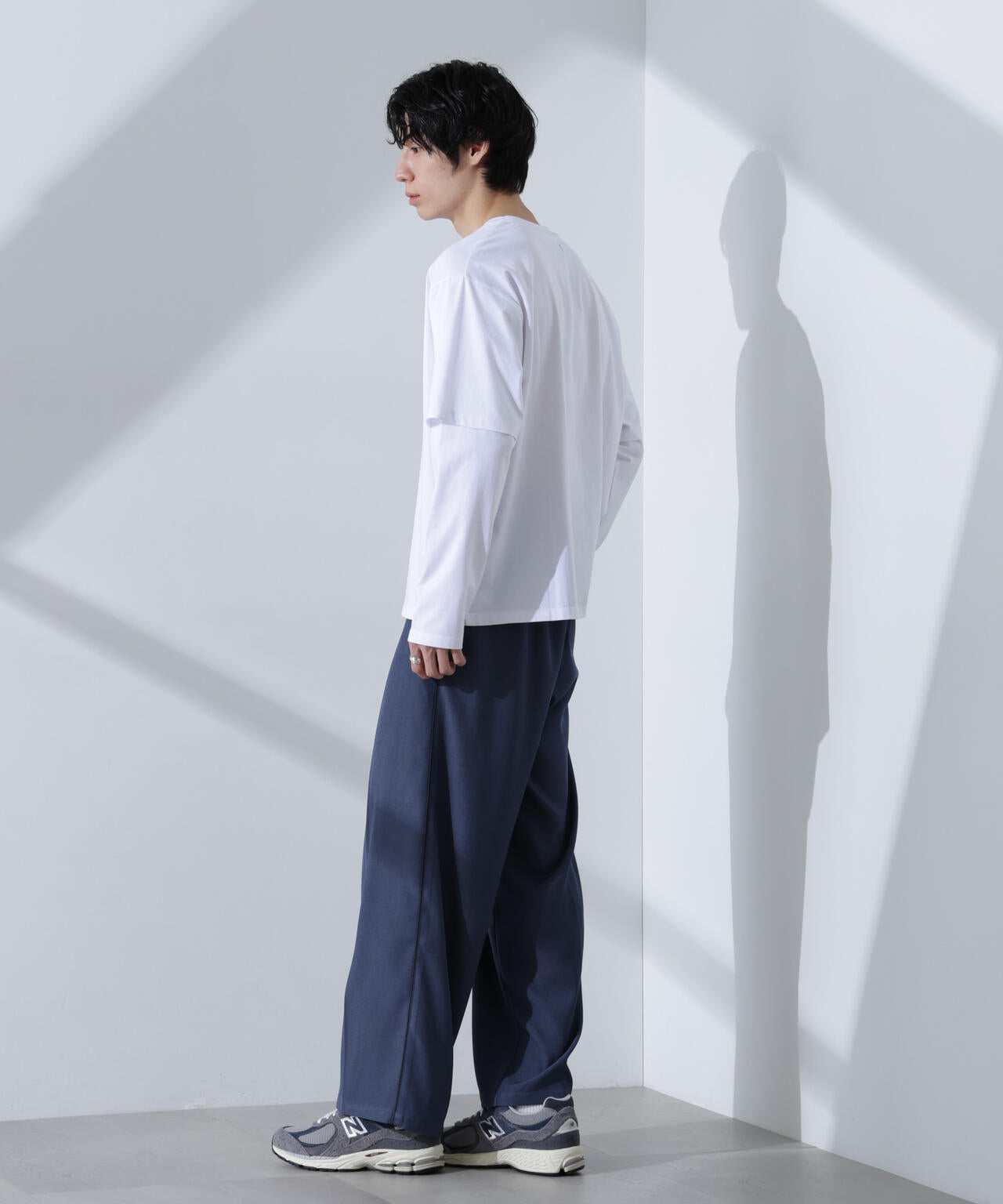 WEB限定/フェイクレイヤードTシャツ 長袖 6725123215