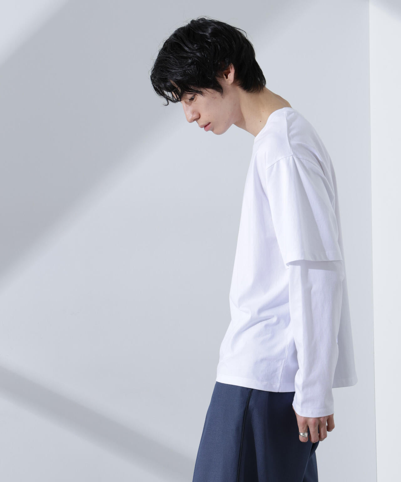 WEB限定/フェイクレイヤードTシャツ 長袖 6725123215