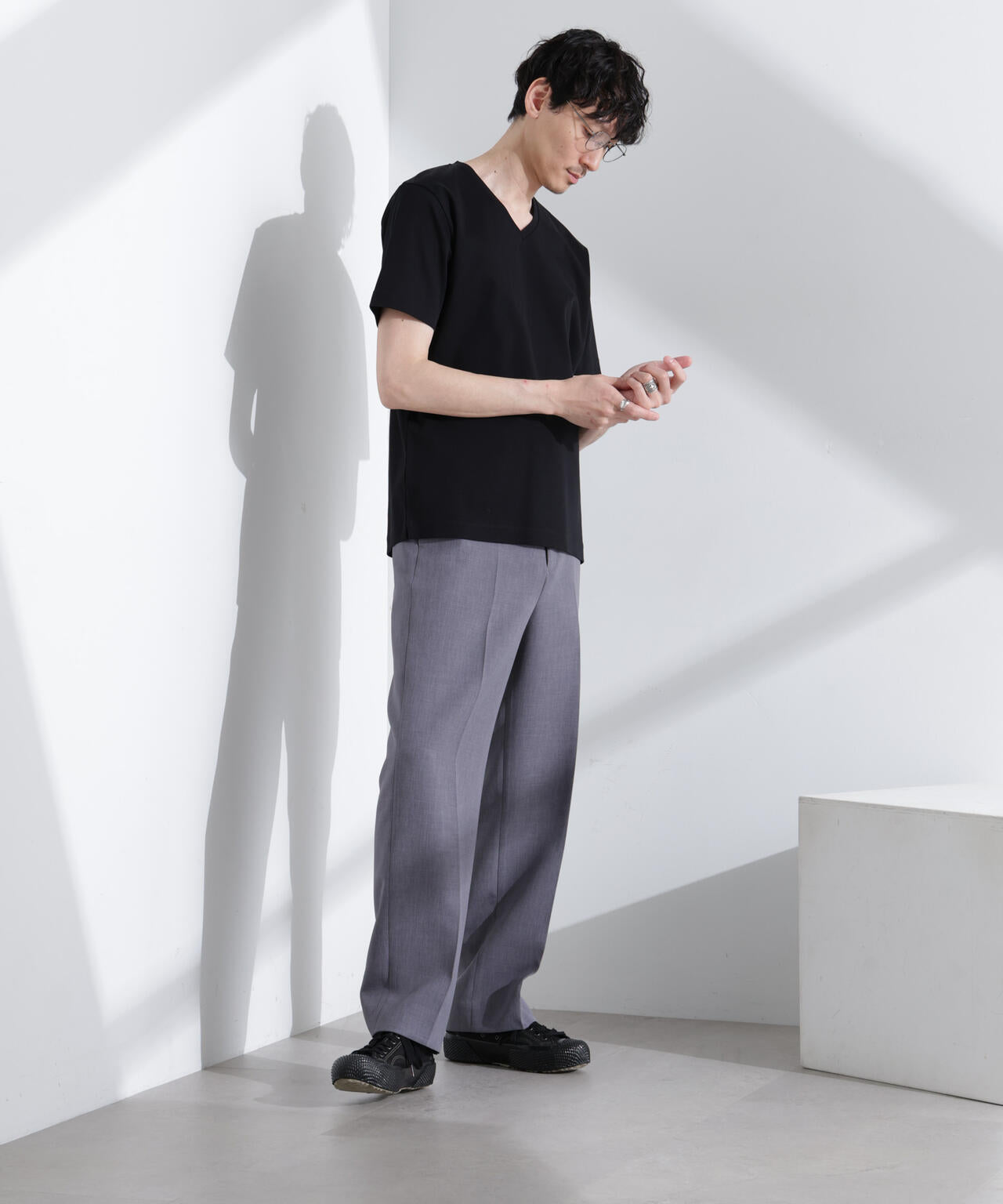 アンチスメル VネックTシャツ 半袖 6725124203