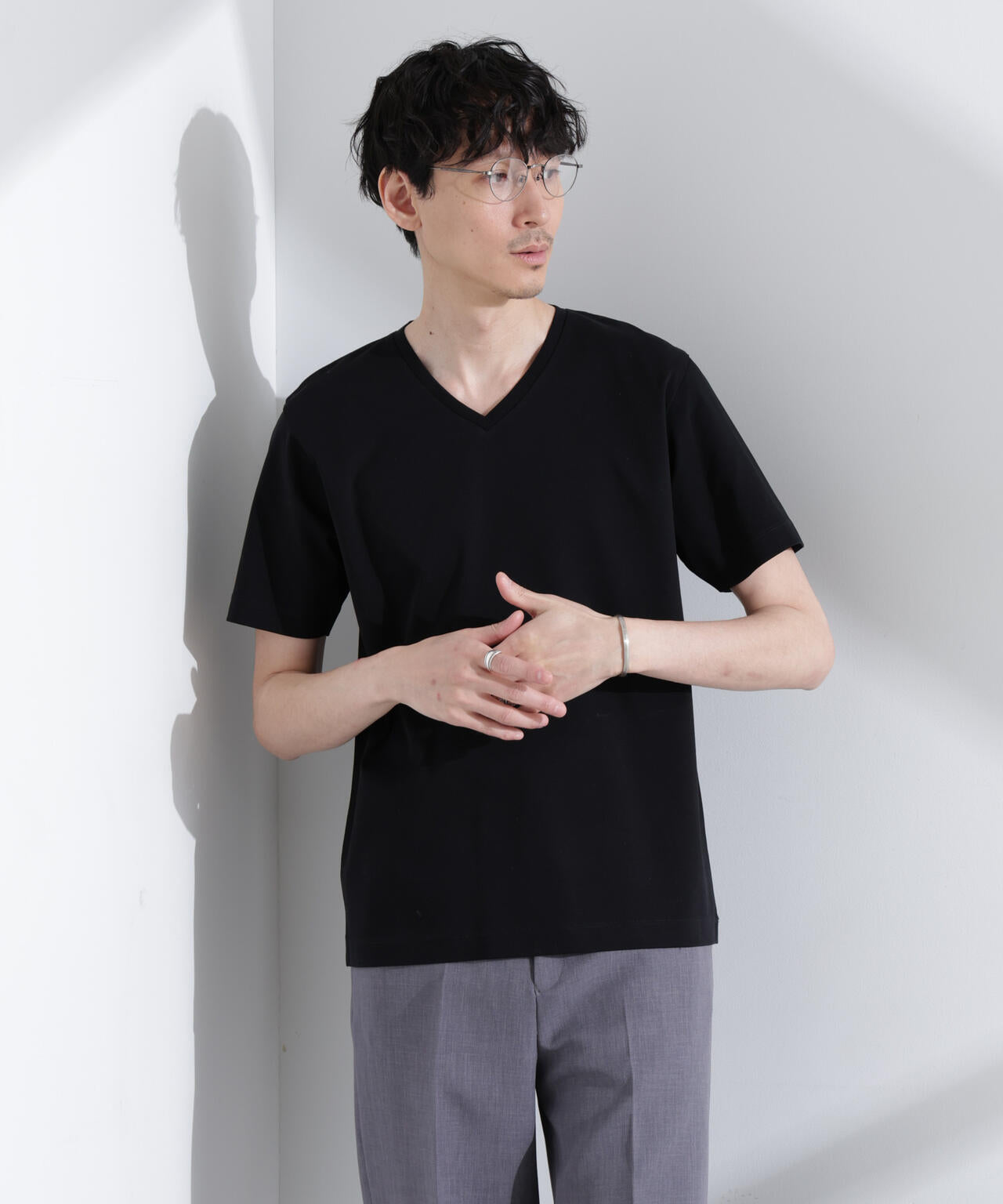 アンチスメル VネックTシャツ 半袖 6725124203