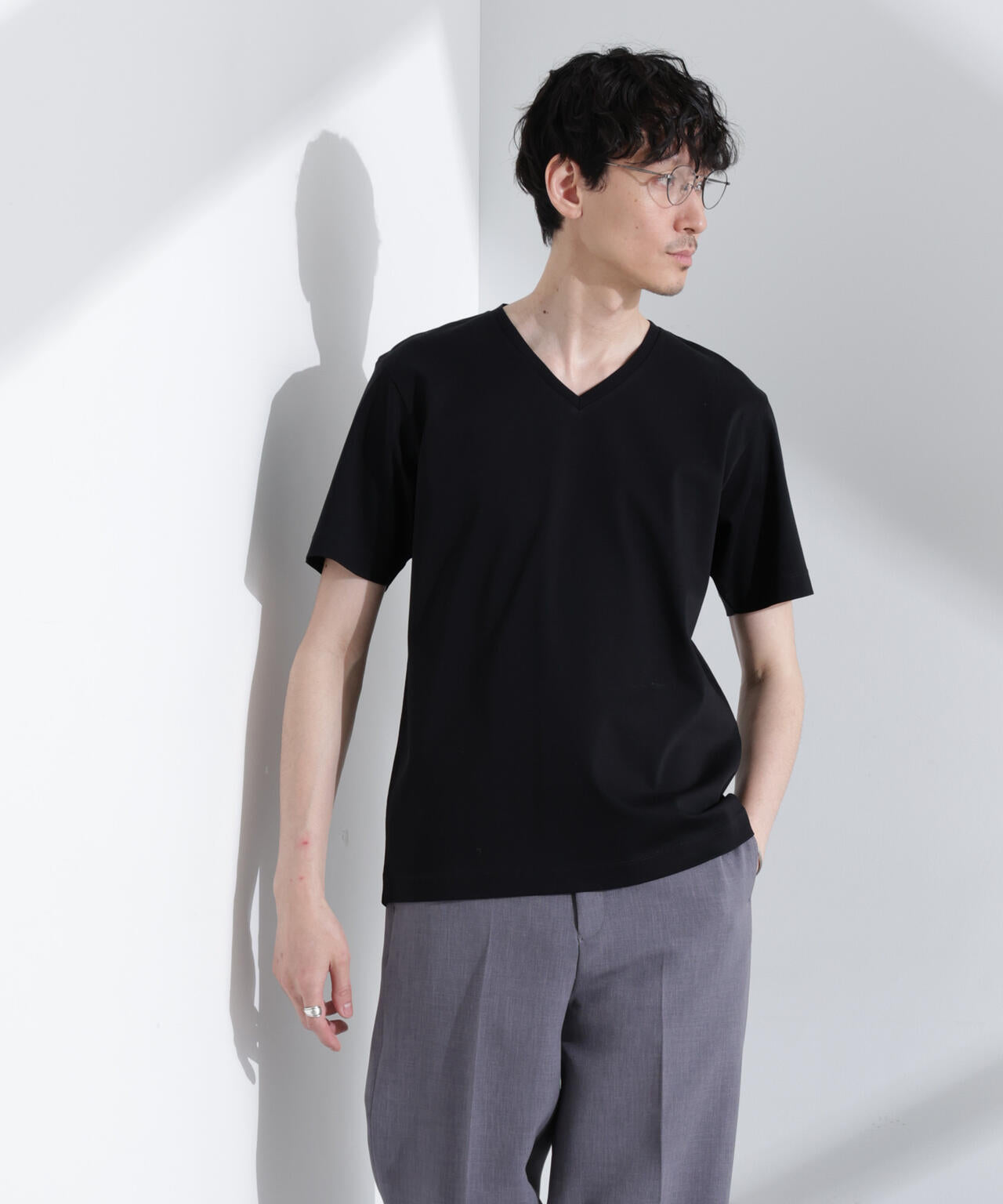 アンチスメル VネックTシャツ 半袖 6725124203