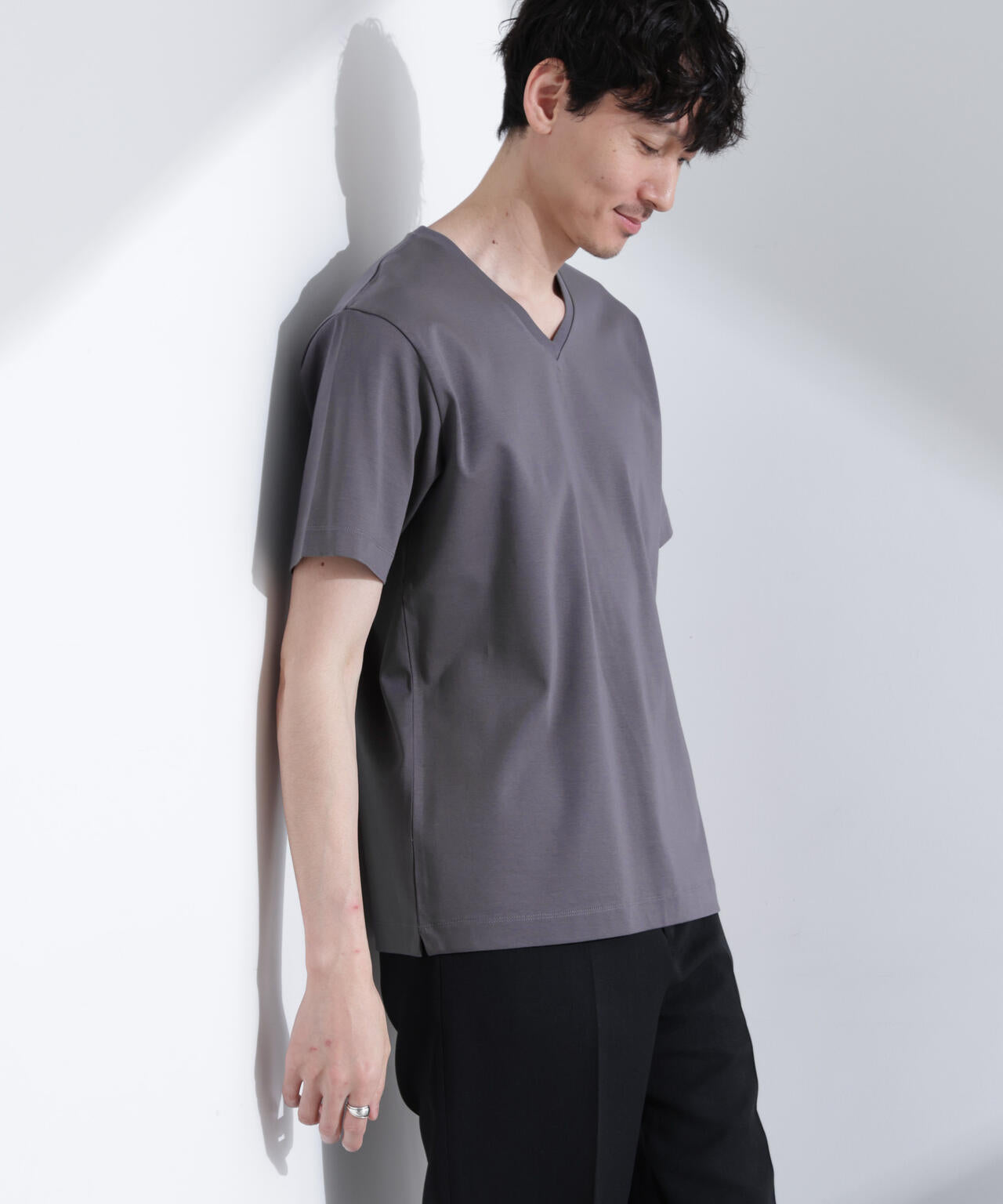 アンチスメル VネックTシャツ 半袖 6725124203