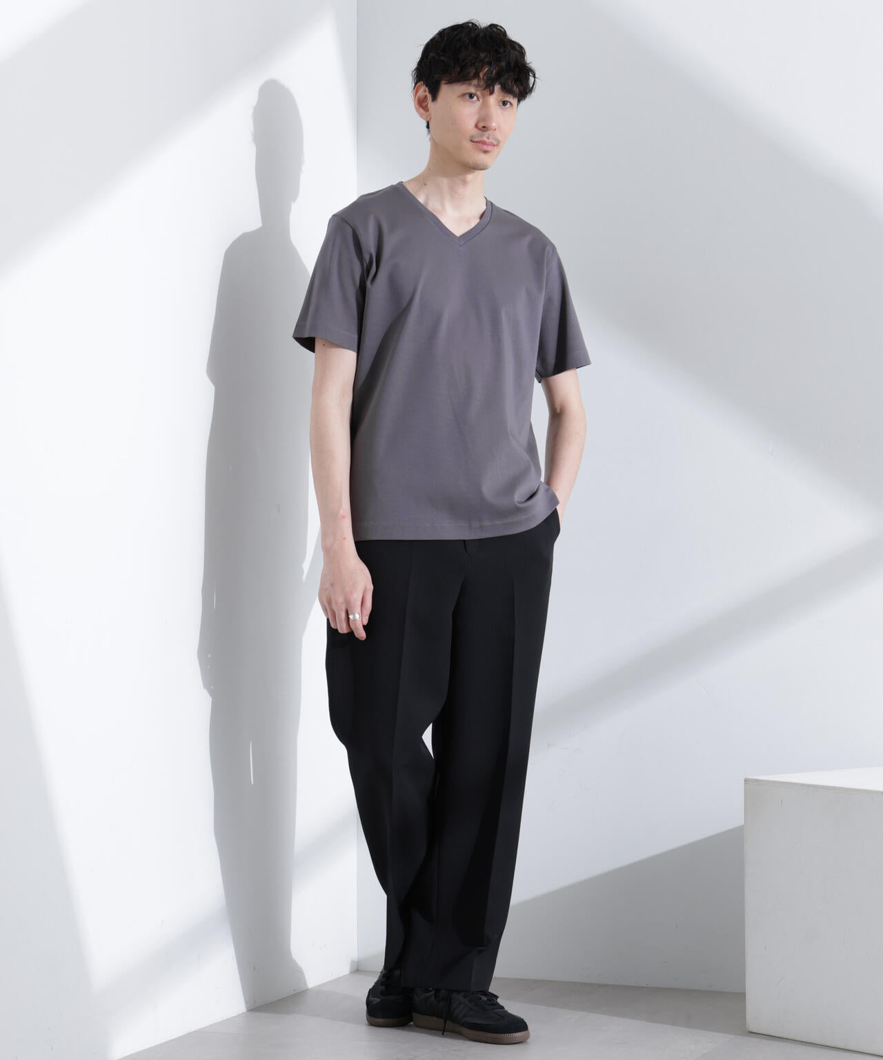 アンチスメル VネックTシャツ 半袖 6725124203