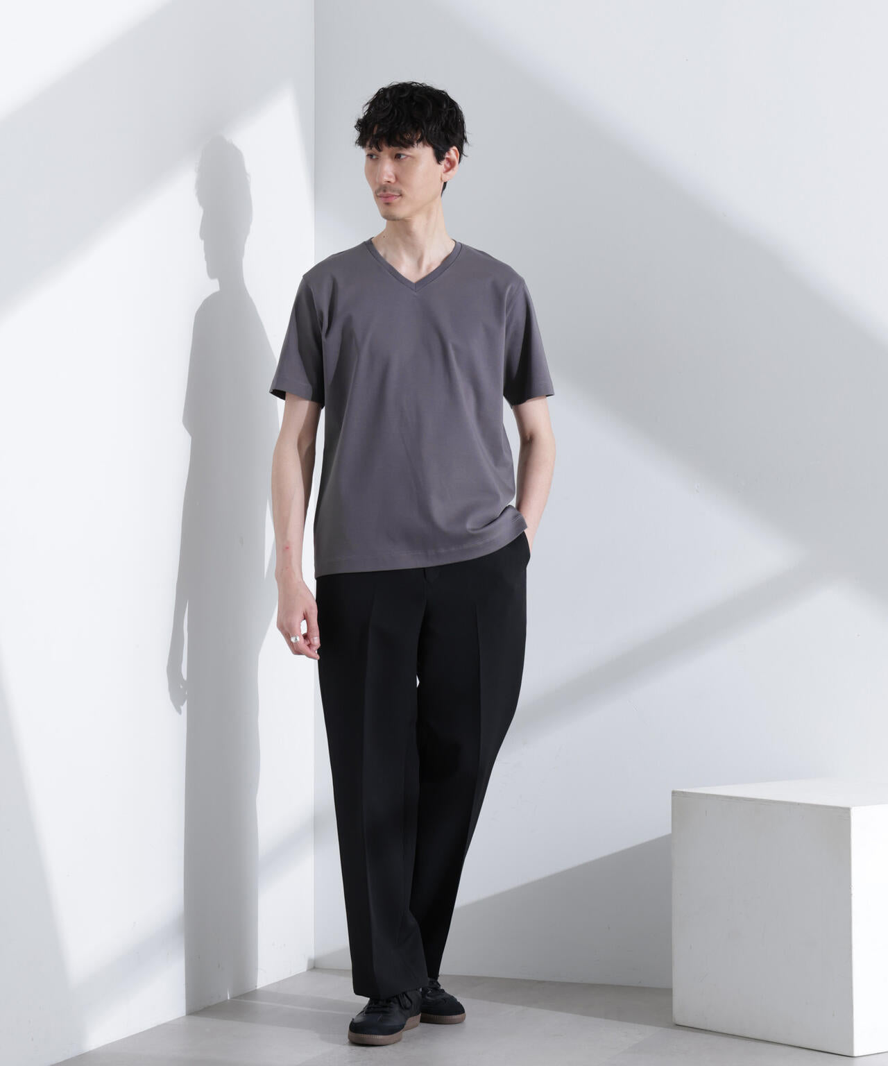 アンチスメル VネックTシャツ 半袖 6725124203