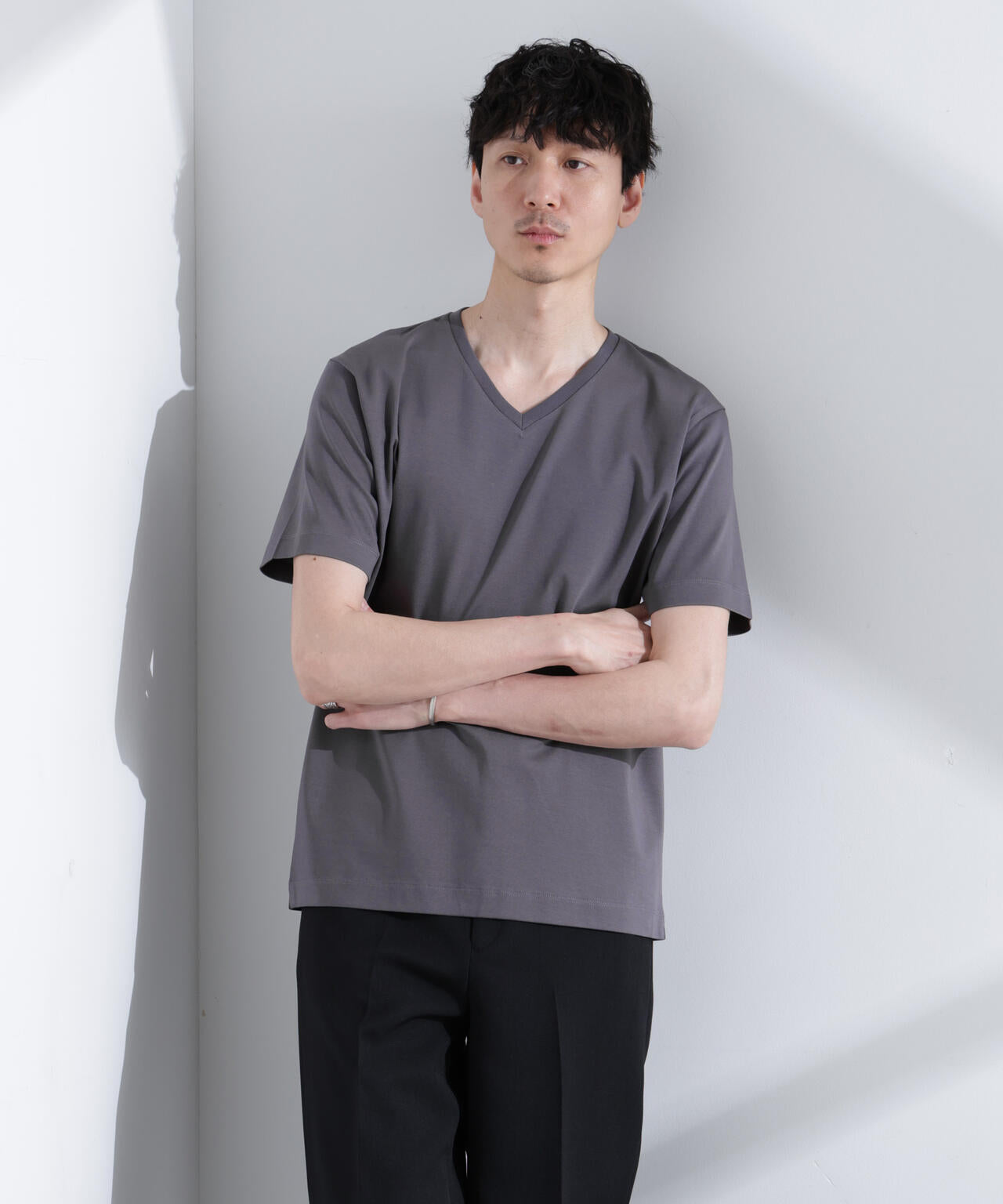 アンチスメル VネックTシャツ 半袖 6725124203