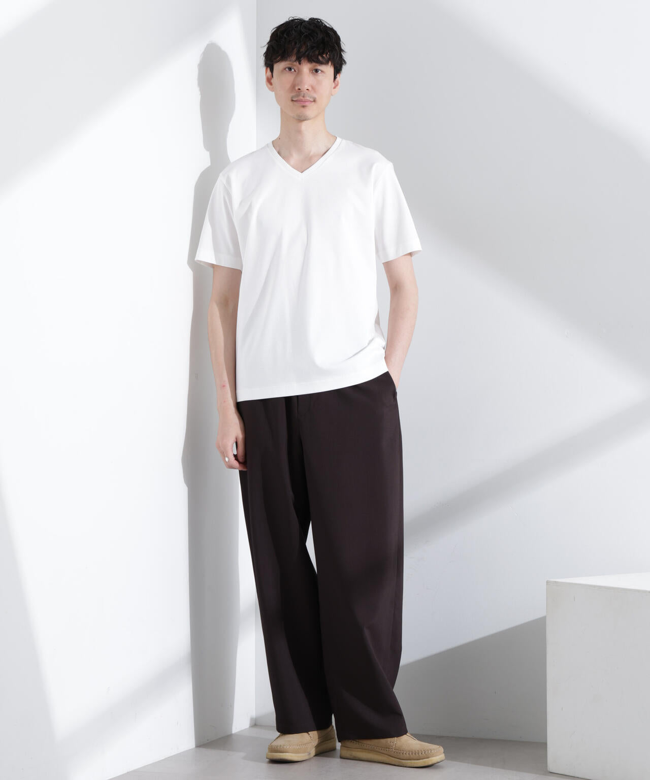 アンチスメル VネックTシャツ 半袖 6725124203