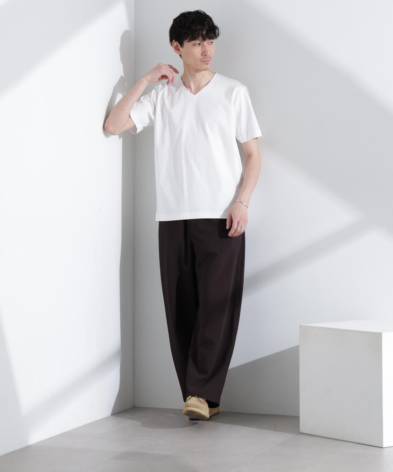 アンチスメル VネックTシャツ 半袖 6725124203