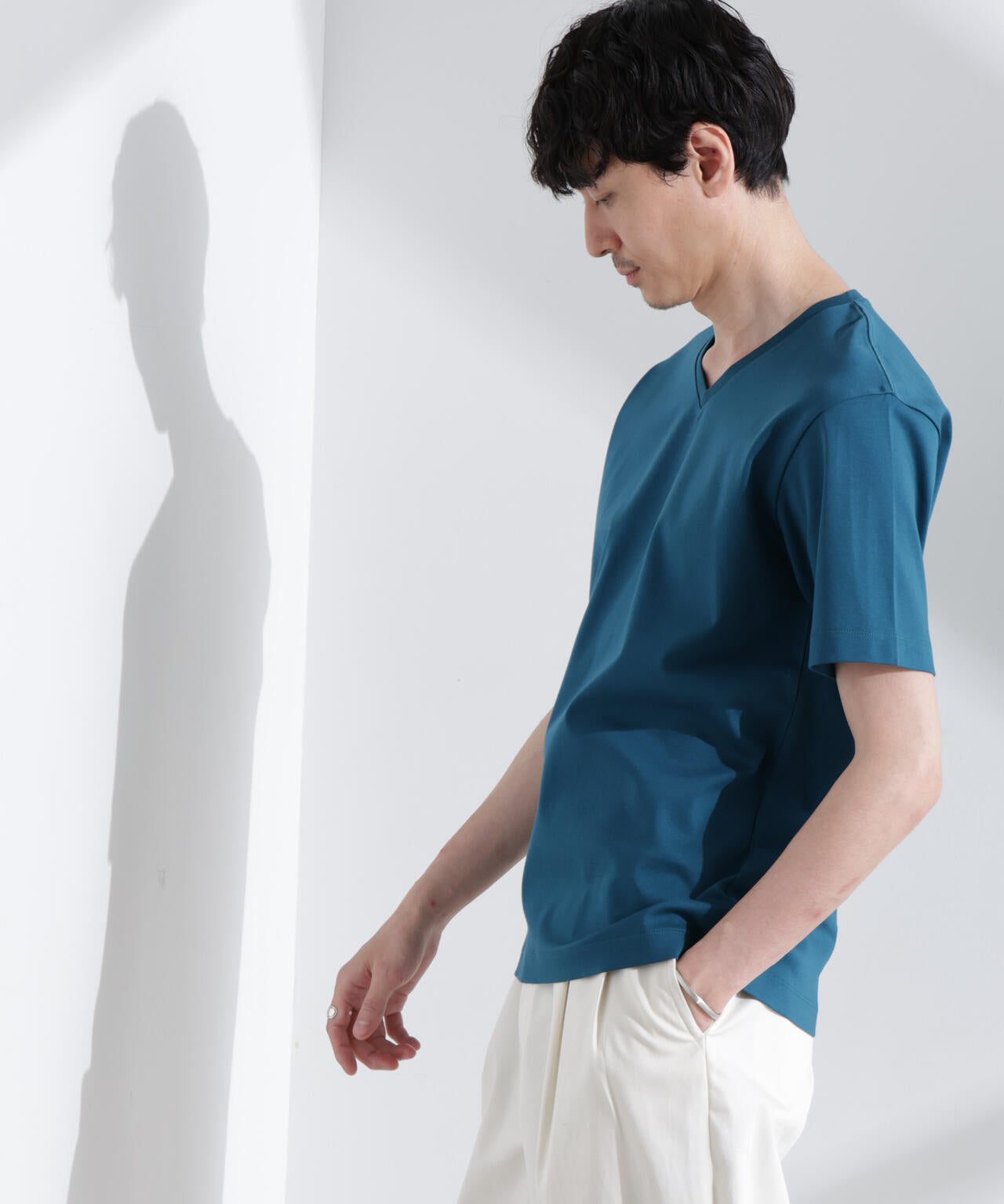 アンチスメル VネックTシャツ 半袖 6725124203