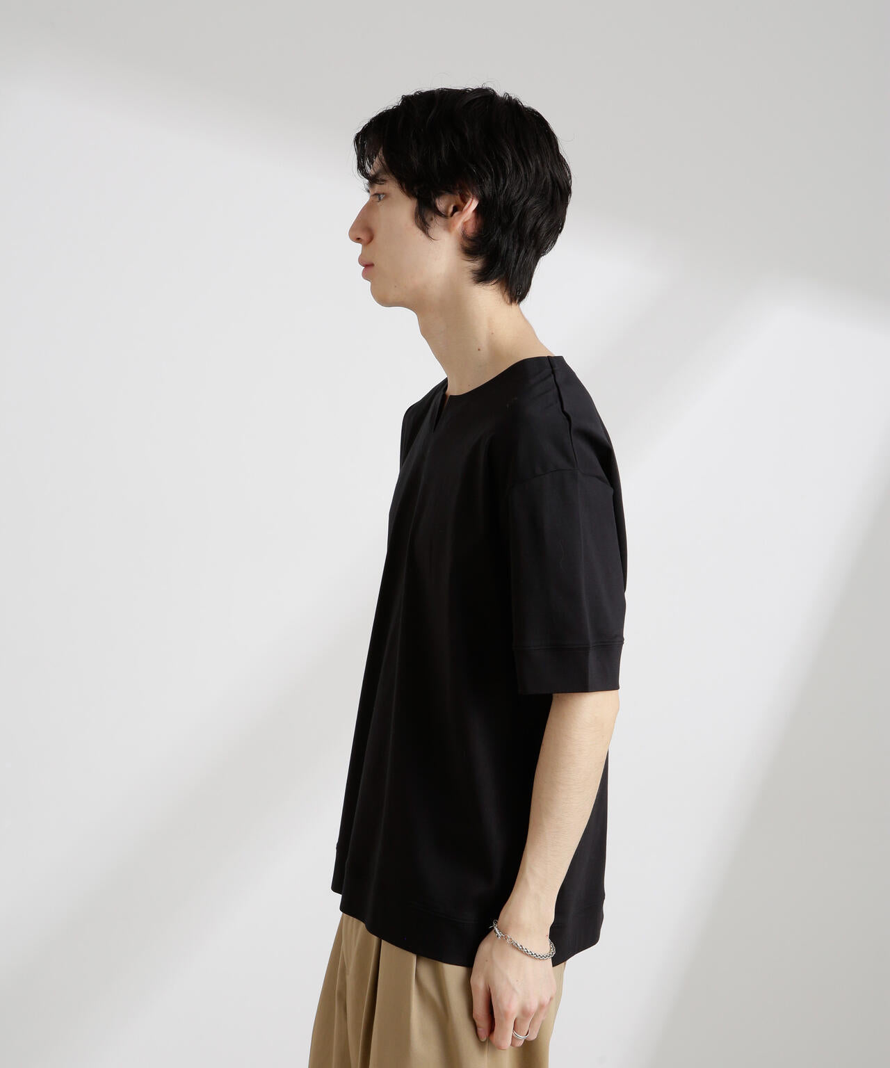 50/-シルケットスムースキーネックTシャツ 6725124208