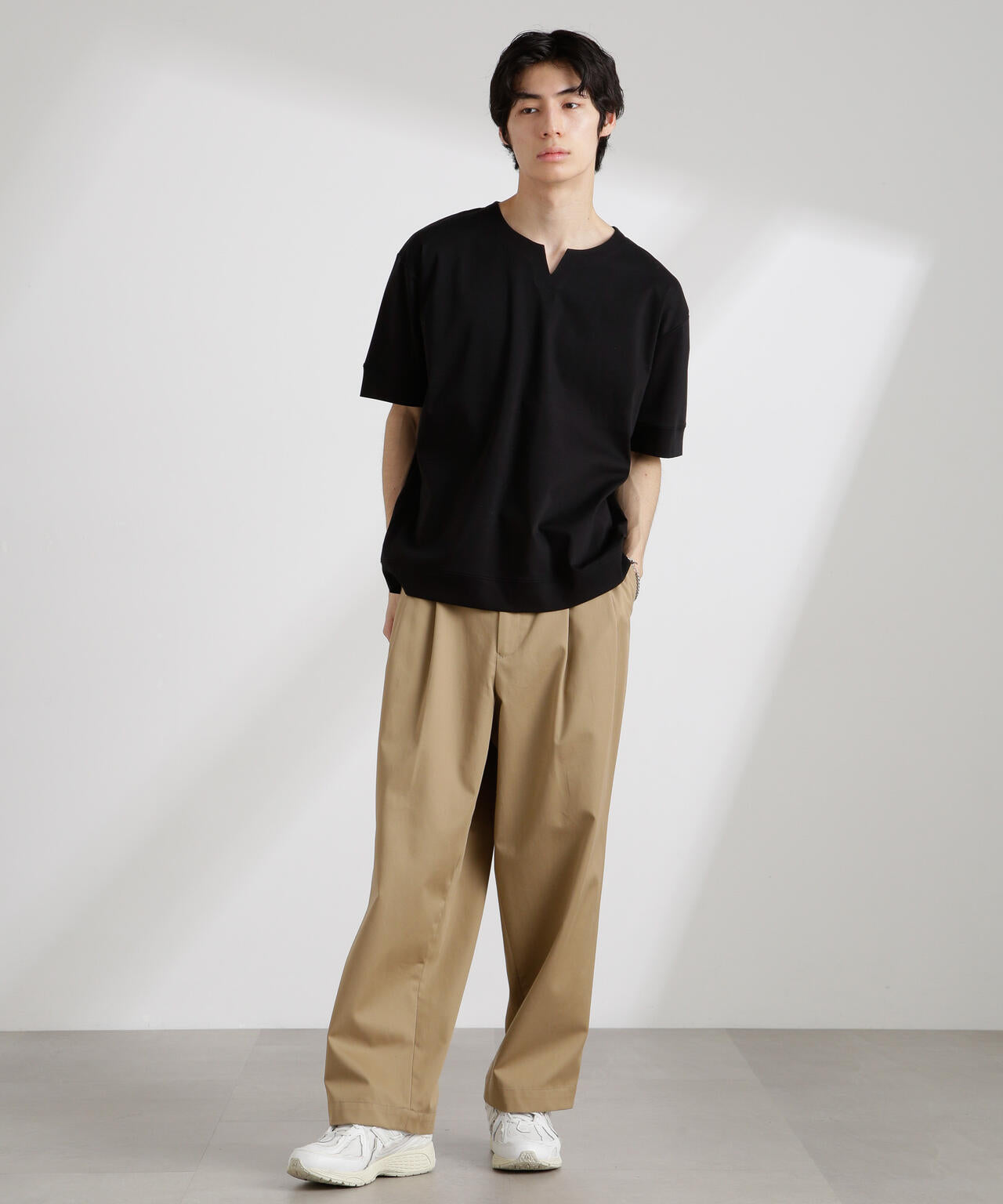 50/-シルケットスムースキーネックTシャツ 6725124208