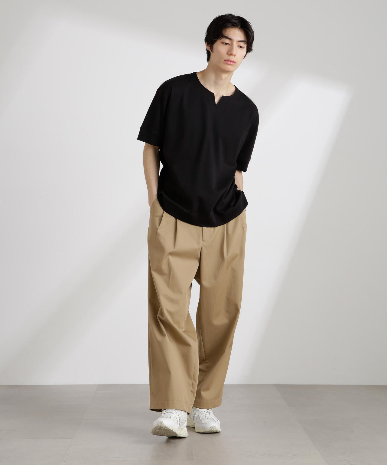 50/-シルケットスムースキーネックTシャツ 6725124208