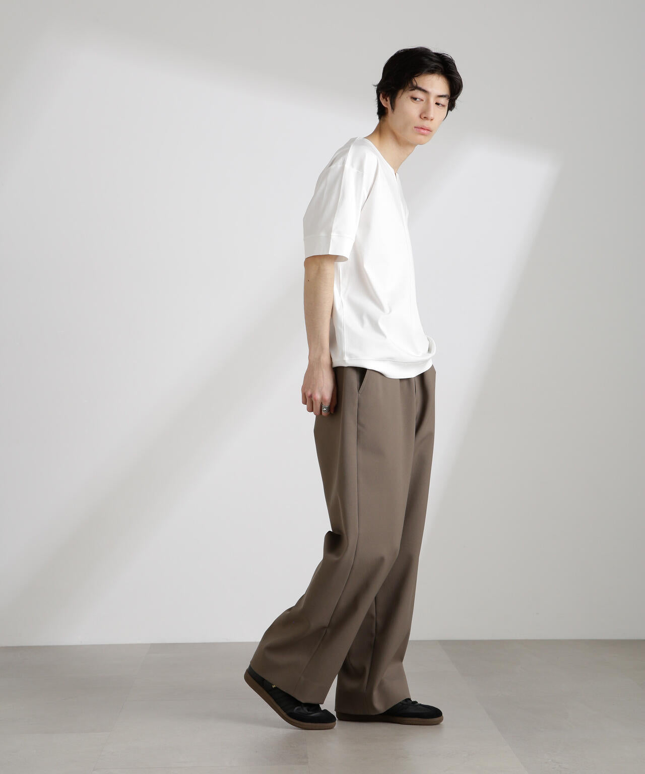 50/-シルケットスムースキーネックTシャツ 6725124208