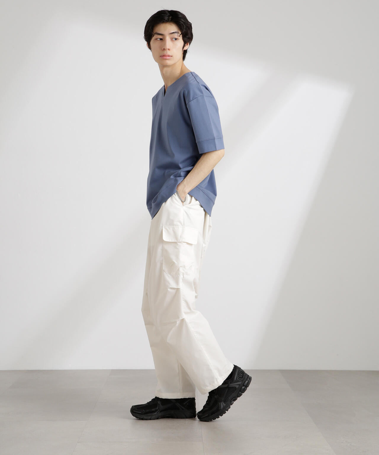 50/-シルケットスムースキーネックTシャツ 6725124208