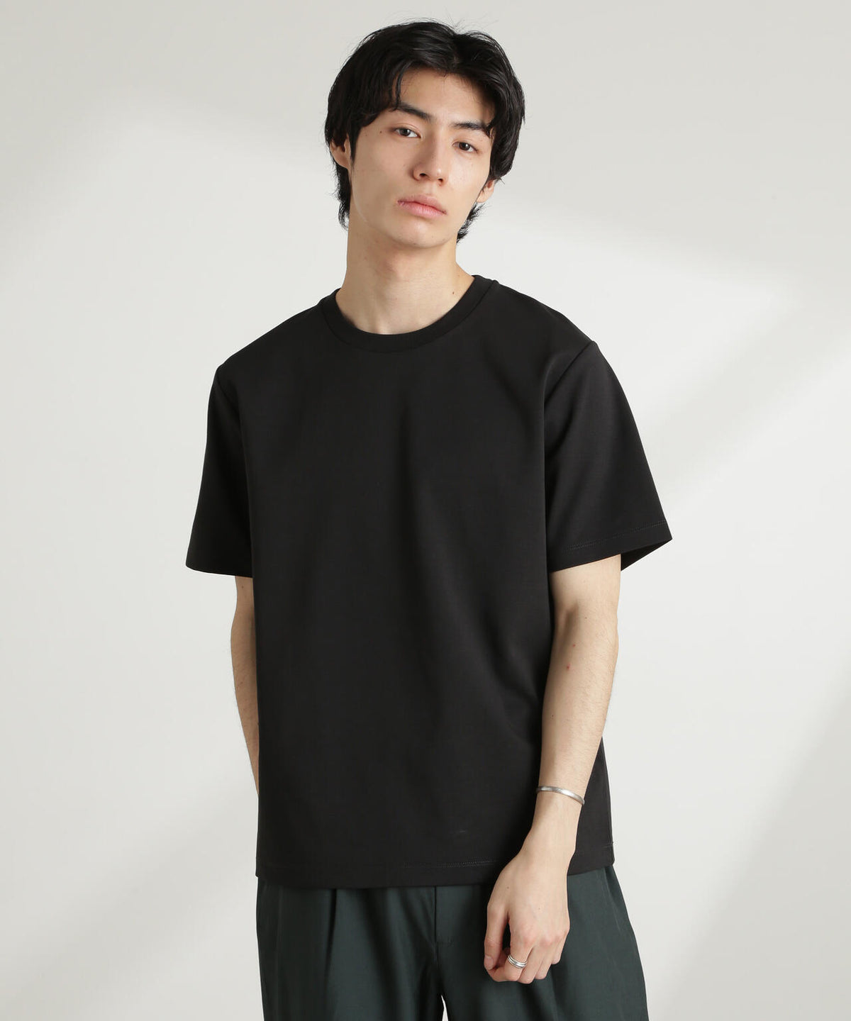 ダブルスムースクルーネックTシャツ 半袖 6725124211