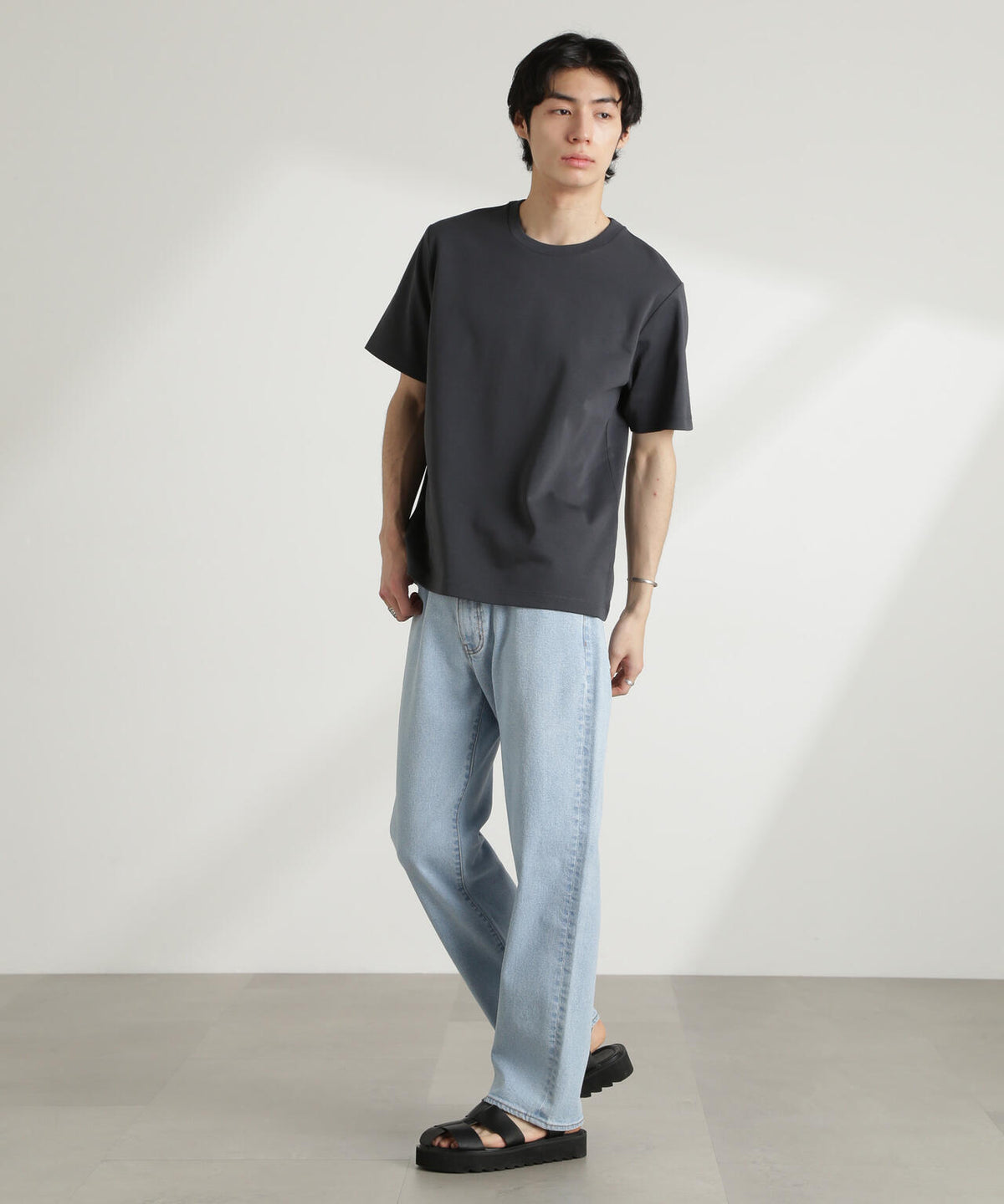 ダブルスムースクルーネックTシャツ 半袖 6725124211