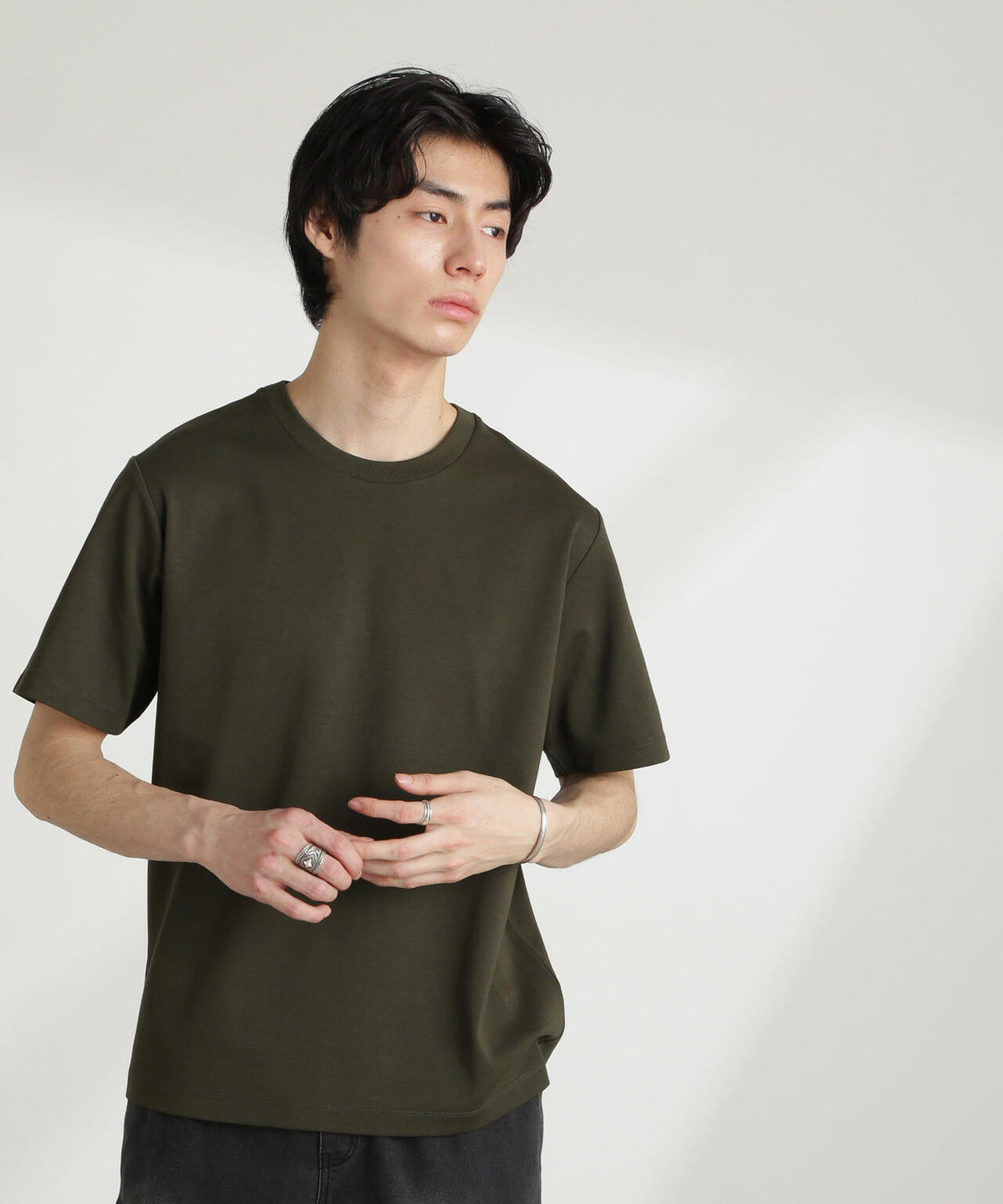 ダブルスムースクルーネックTシャツ 半袖 6725124211