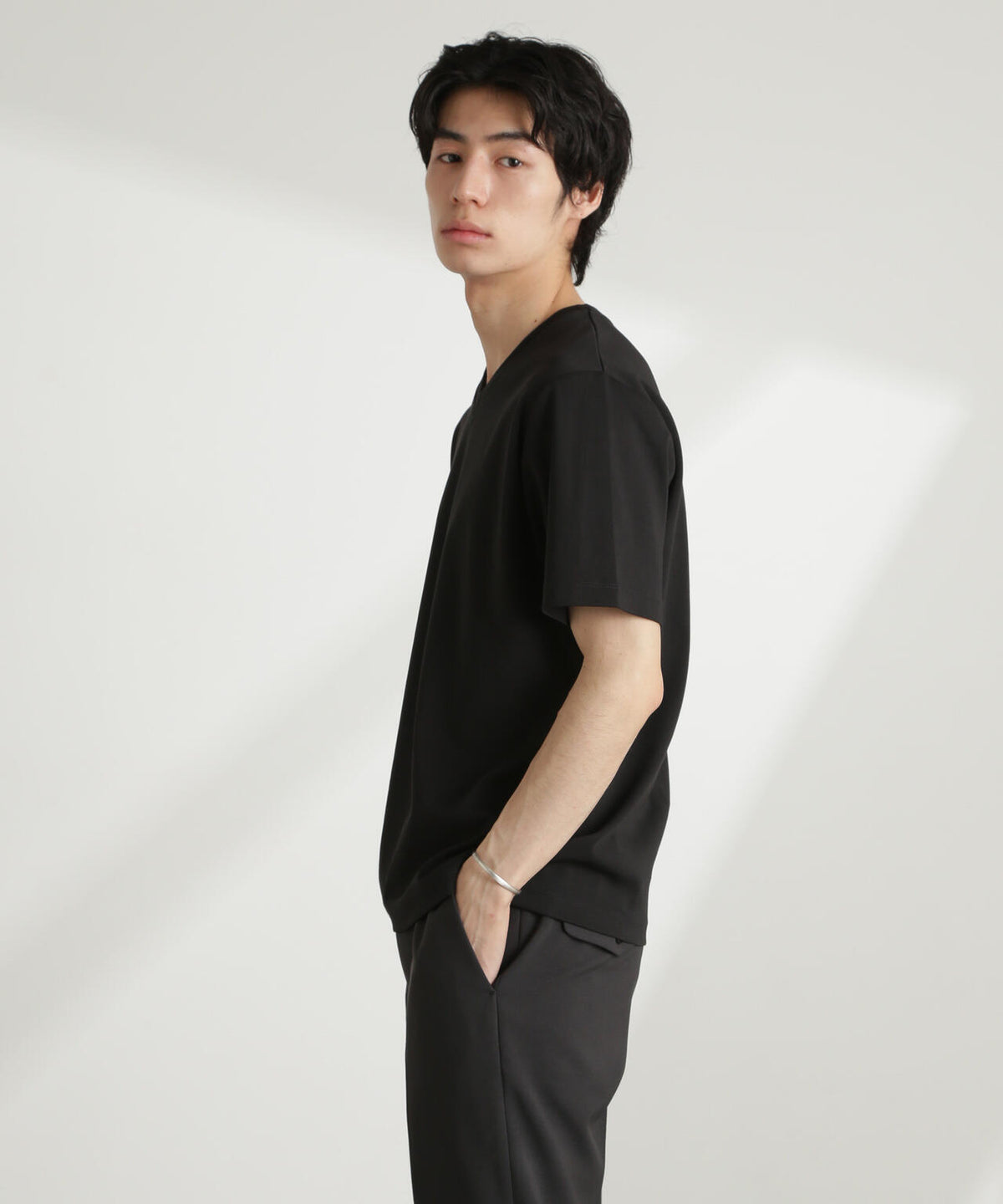 ダブルスムースVネックTシャツ 半袖 6725124214
