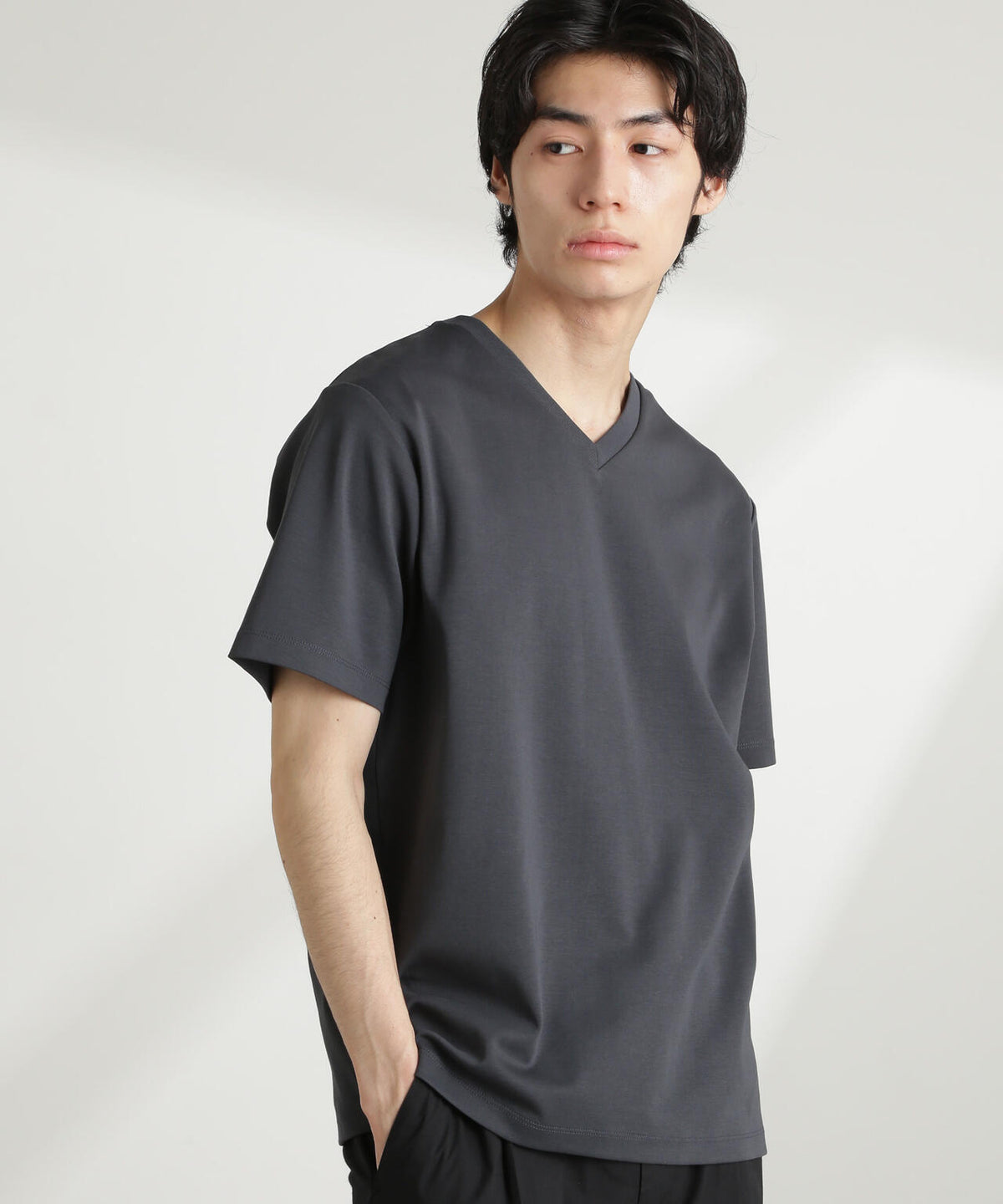 ダブルスムースVネックTシャツ 半袖 6725124214