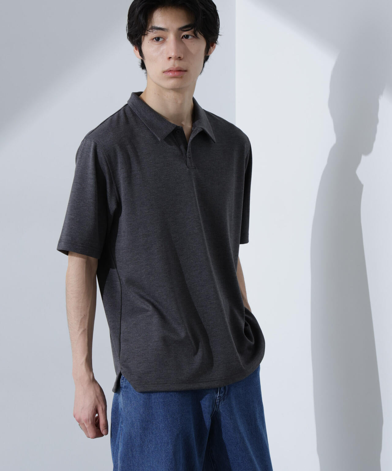 Pe/Ry鹿の子ポロシャツ 半袖 6725124215