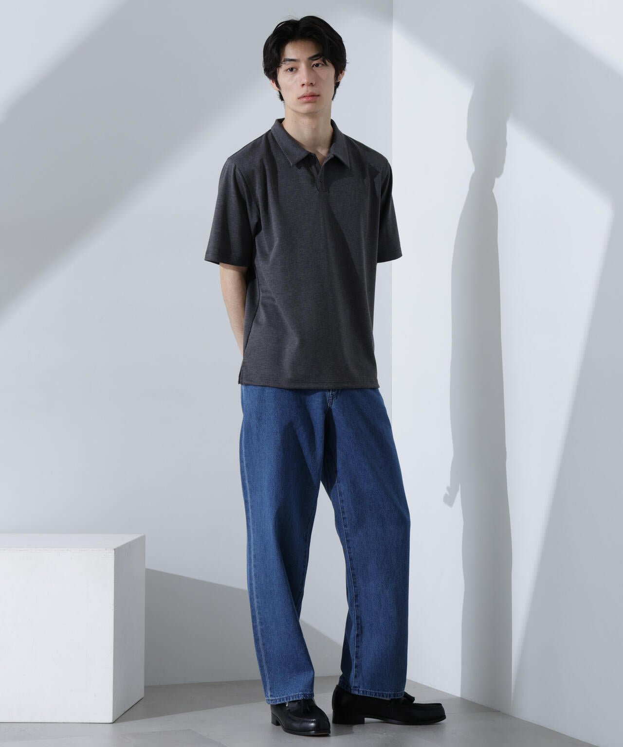 Pe/Ry鹿の子ポロシャツ 半袖 6725124215