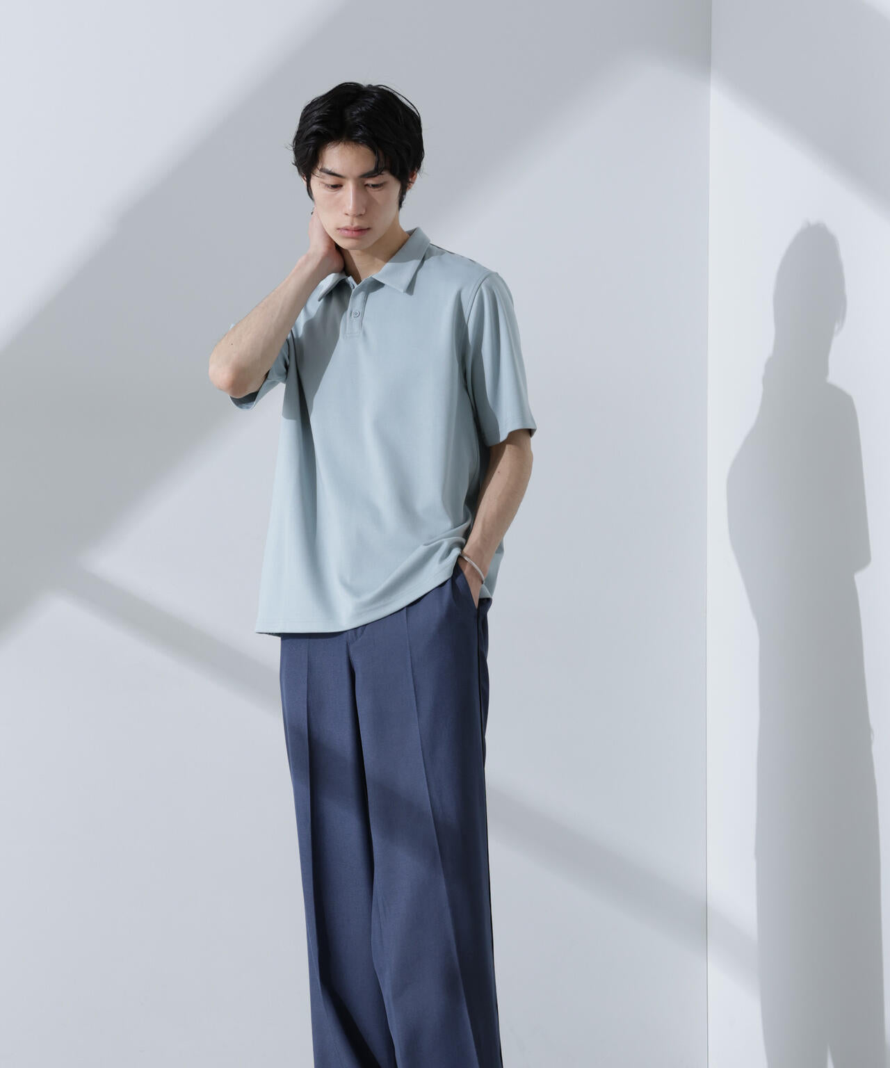 Pe/Ry鹿の子ポロシャツ 半袖 6725124215