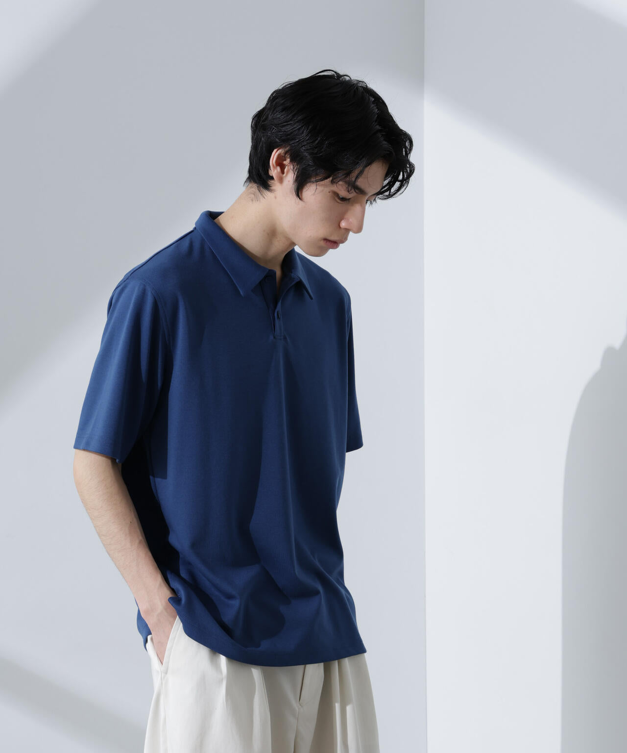 Pe/Ry鹿の子ポロシャツ 半袖 6725124215