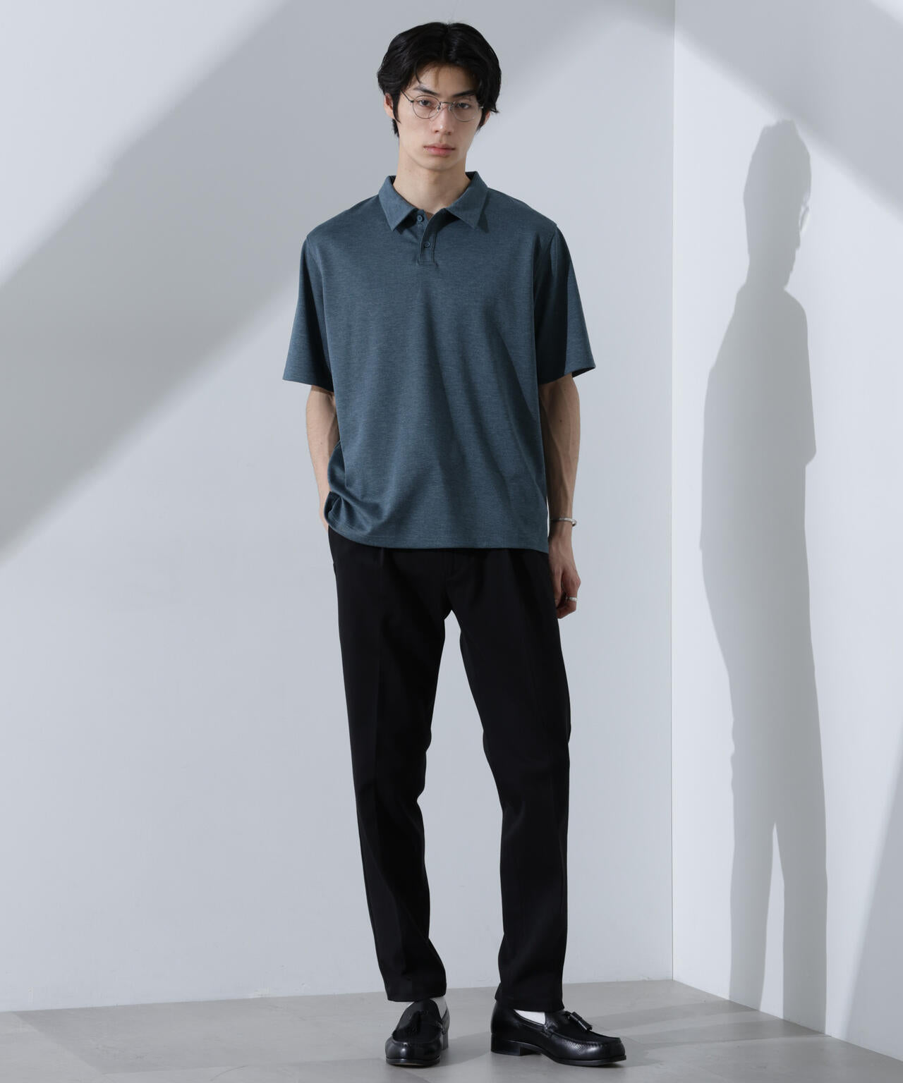 Pe/Ry鹿の子ポロシャツ 半袖 6725124215