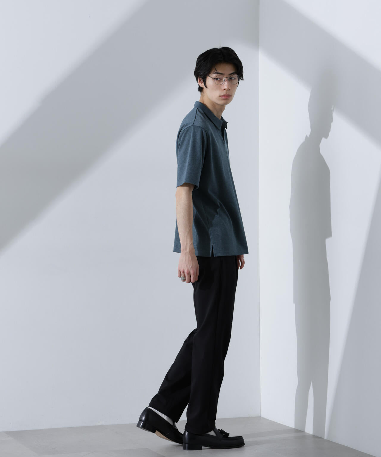 Pe/Ry鹿の子ポロシャツ 半袖 6725124215