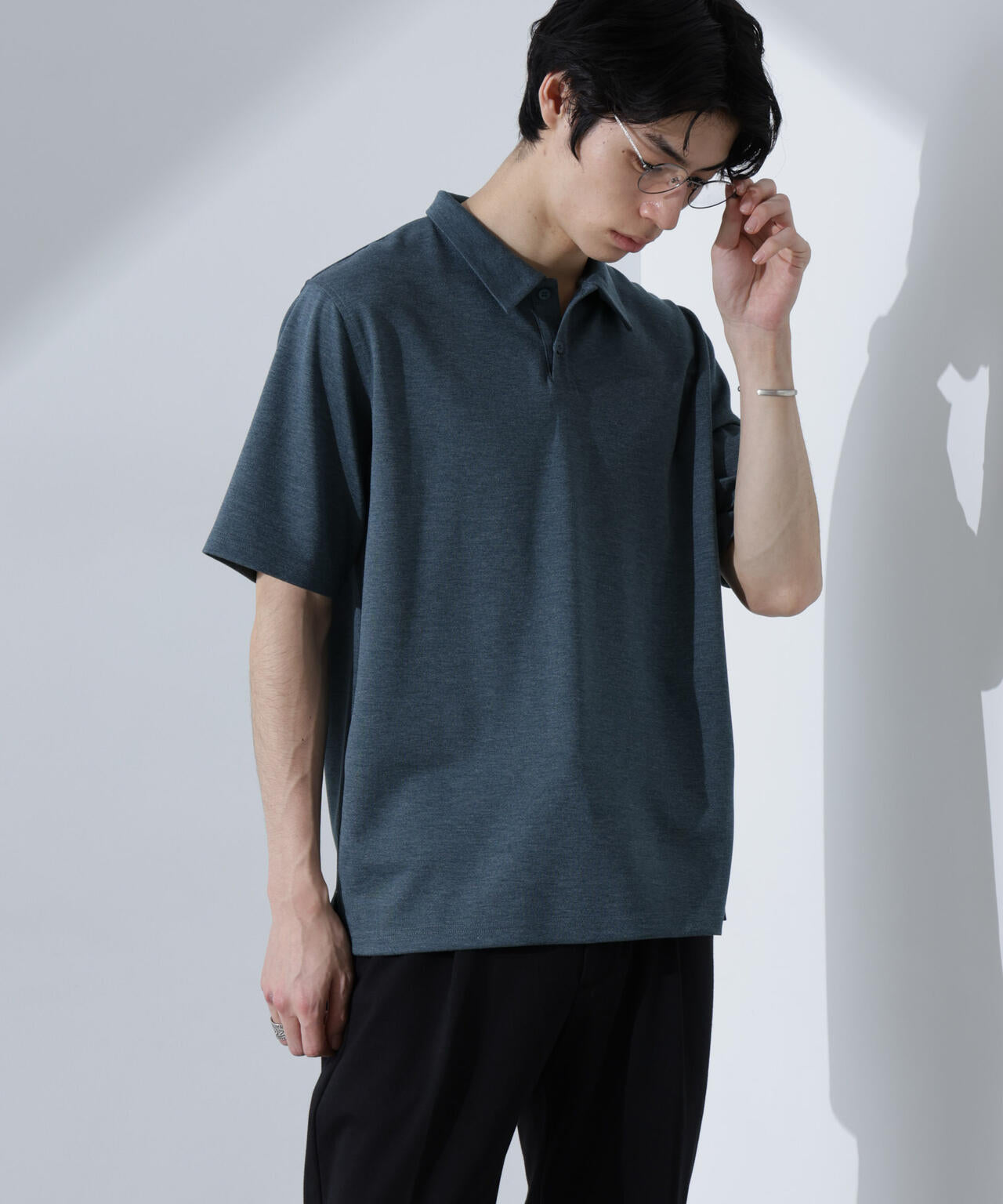 Pe/Ry鹿の子ポロシャツ 半袖 6725124215