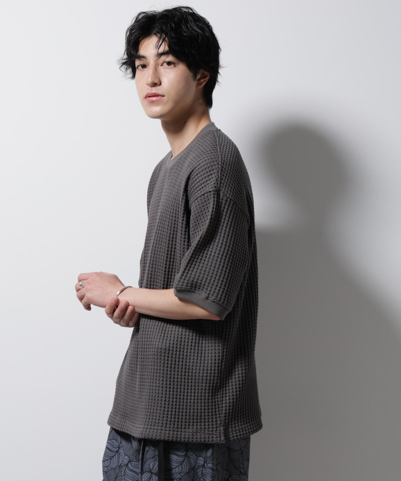 オニワッフルビッグTシャツ 五分袖 6725124216