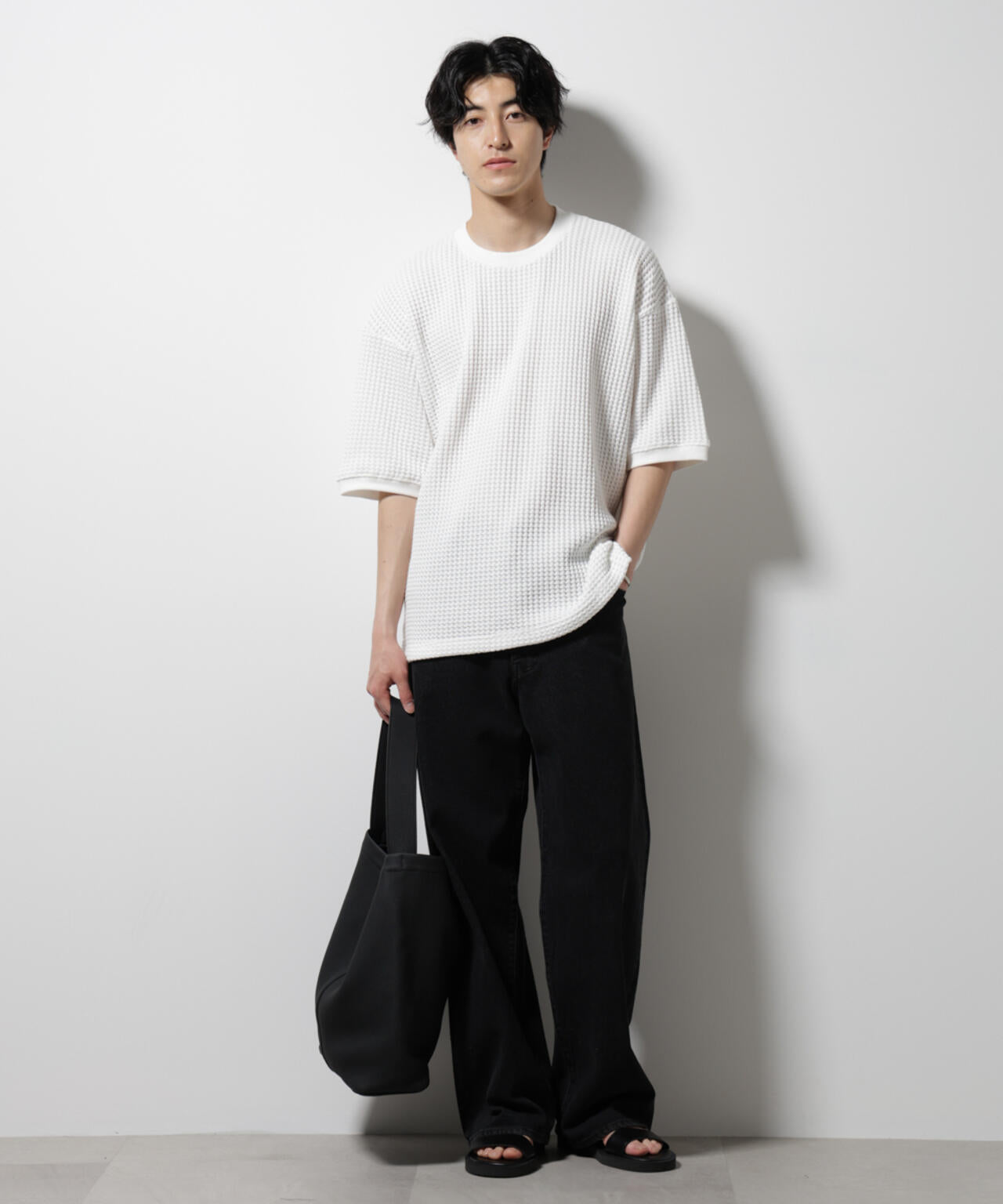 オニワッフルビッグTシャツ 五分袖 6725124216
