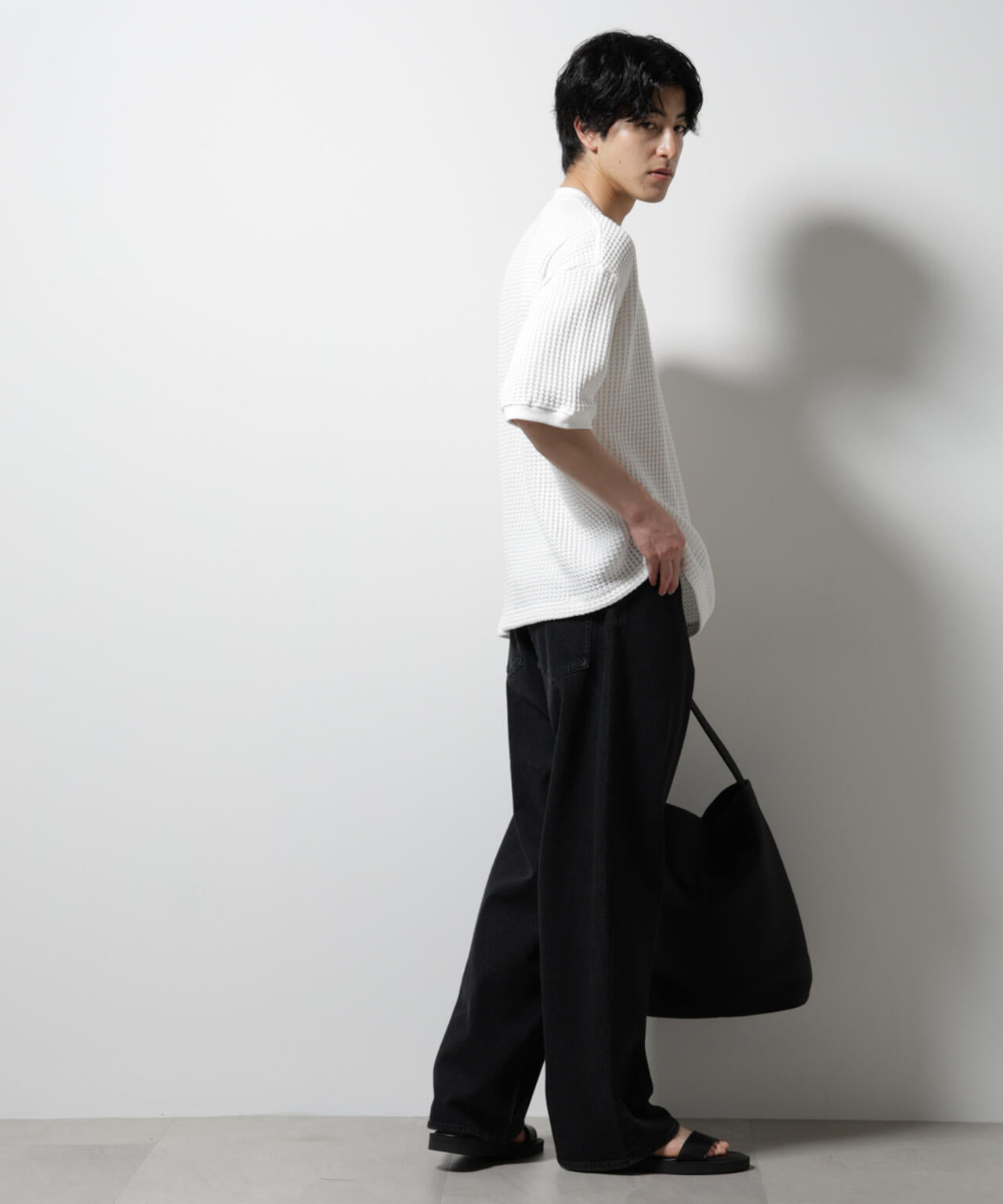 オニワッフルビッグTシャツ 五分袖 6725124216