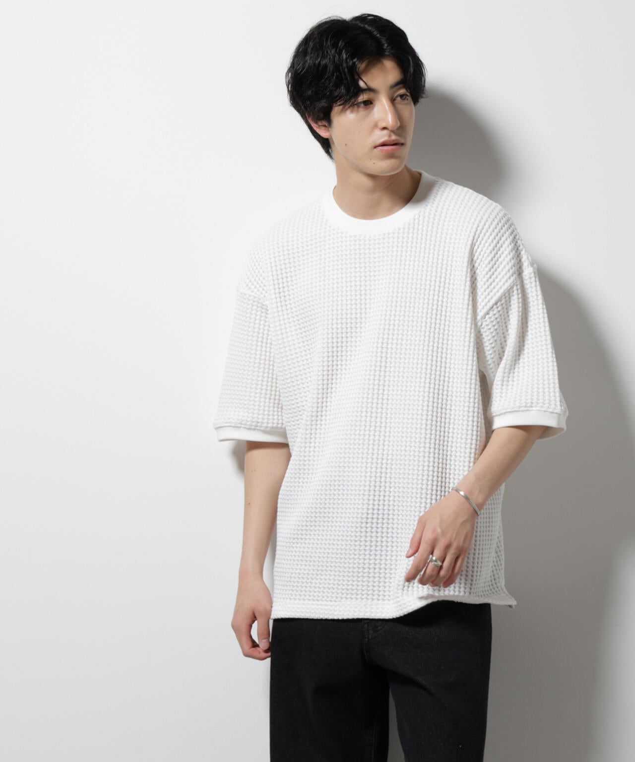 オニワッフルビッグTシャツ 五分袖 6725124216