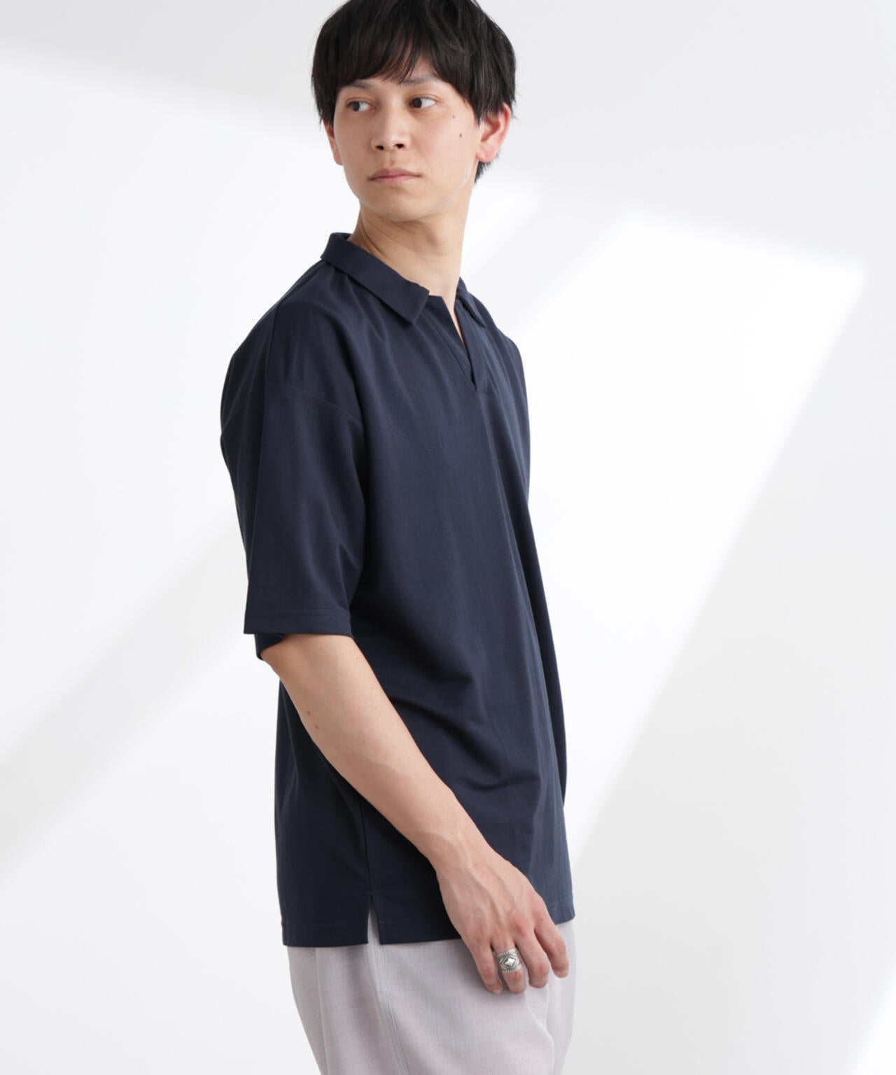 レーヨンナイロンポンチスキッパーシャツ 半袖 6725124217