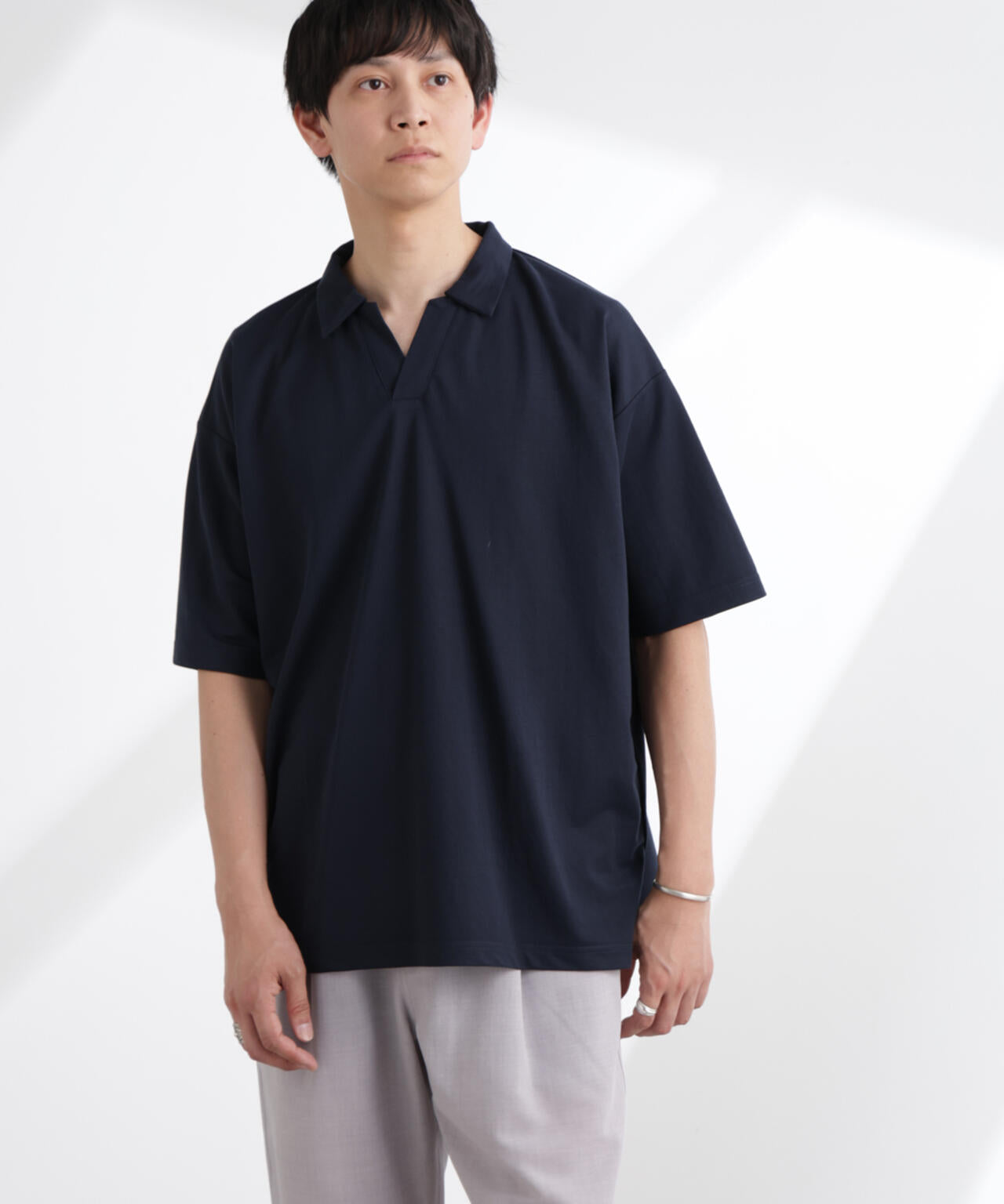 レーヨンナイロンポンチスキッパーシャツ 半袖 6725124217