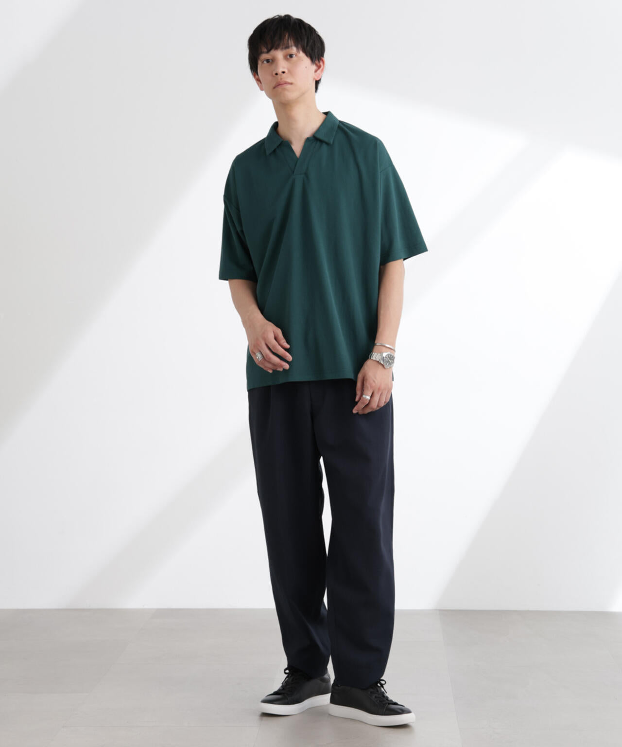 レーヨンナイロンポンチスキッパーシャツ 半袖 6725124217
