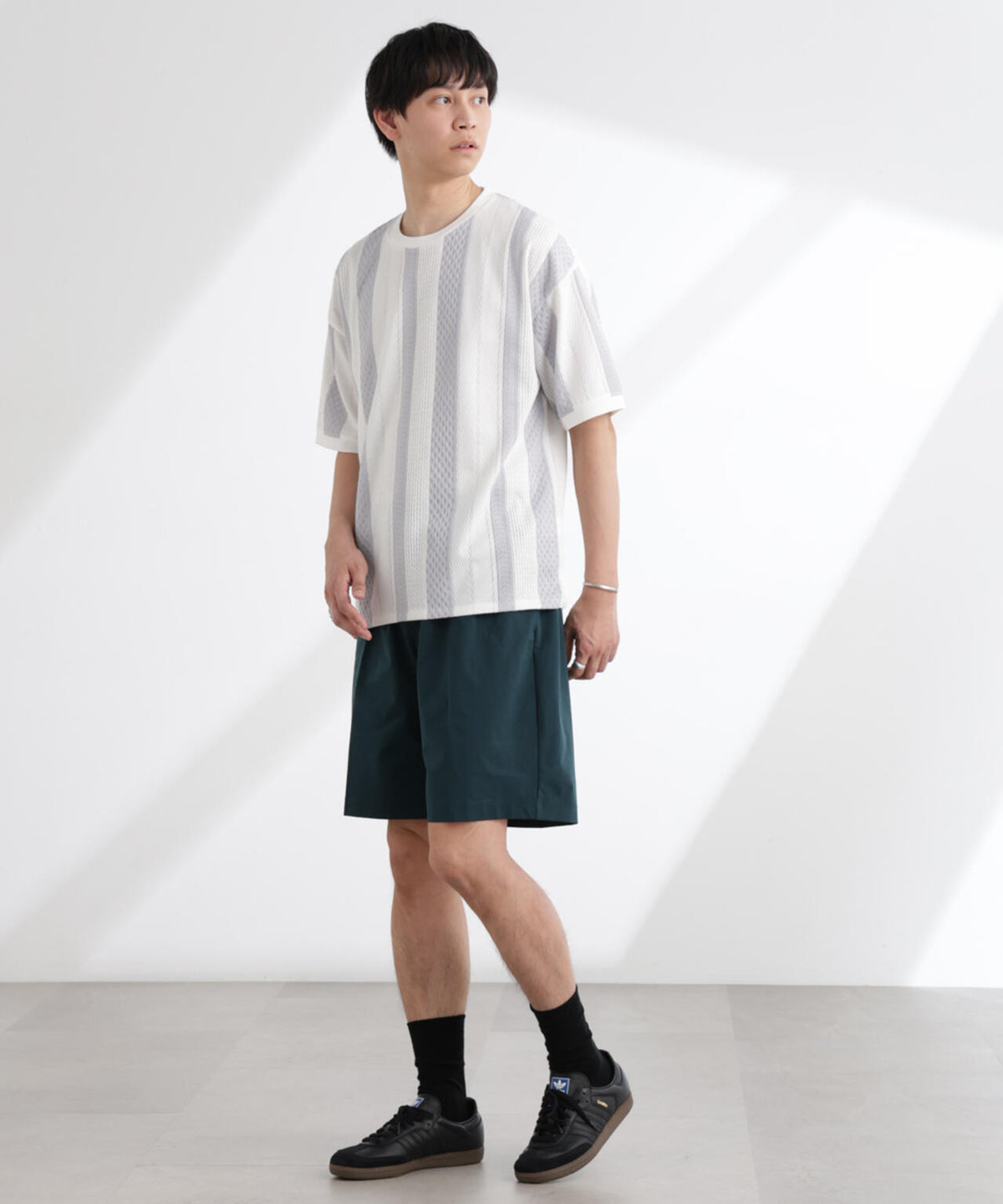 ストライプジャガードTシャツ 半袖 6725124221