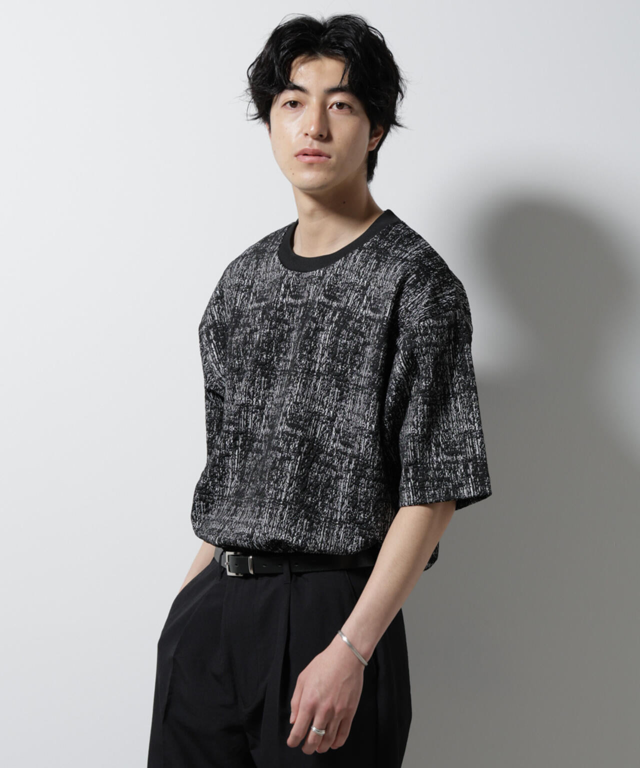パターンジャガードワイドTシャツ 6725124229