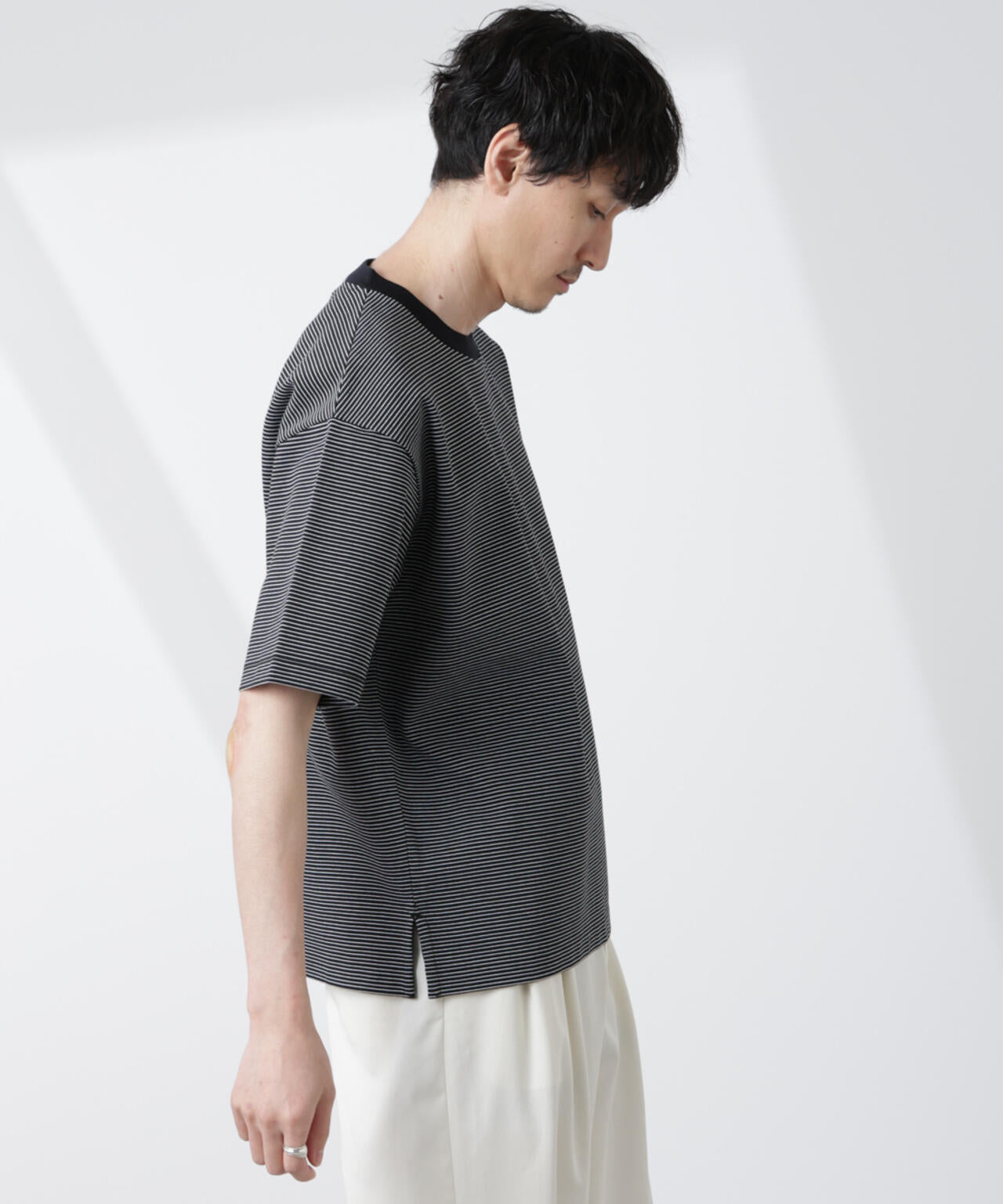 ワイドシルエットボーダーTシャツ 6725124232