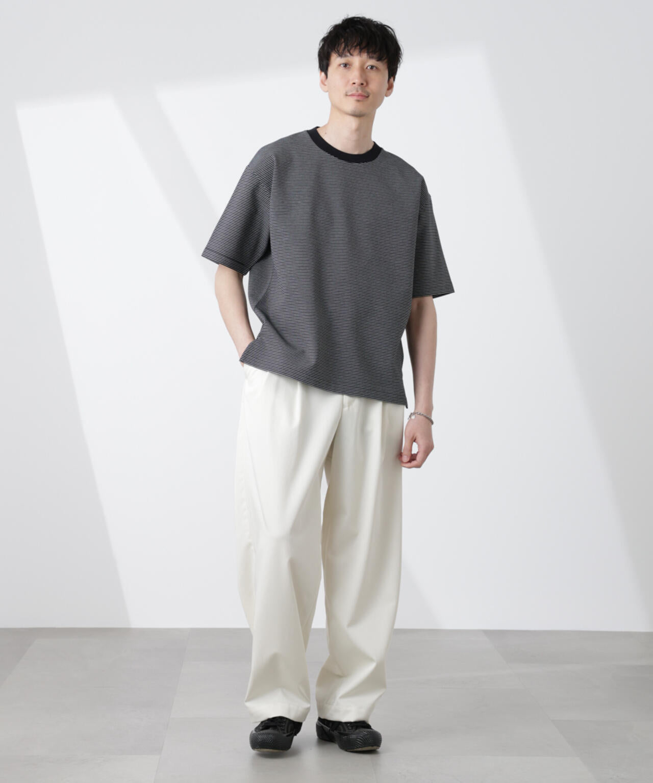 ワイドシルエットボーダーTシャツ 6725124232