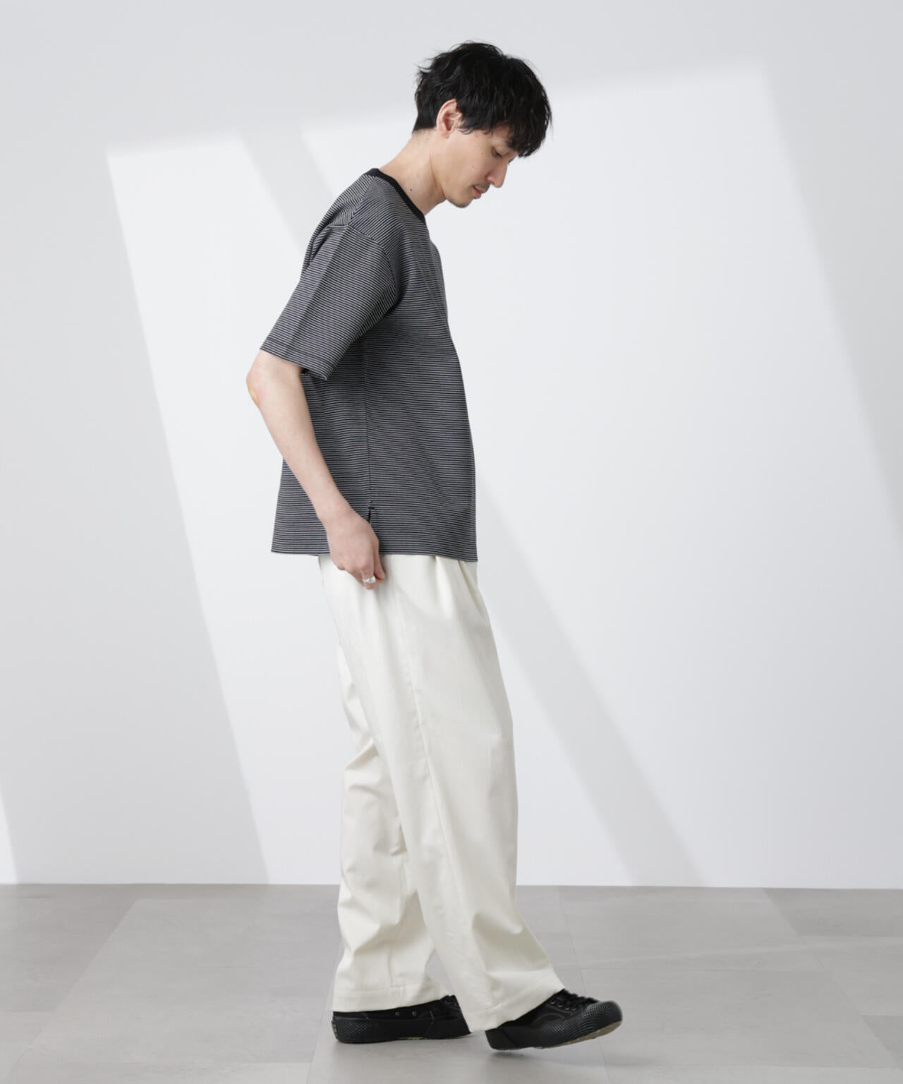 ワイドシルエットボーダーTシャツ 6725124232