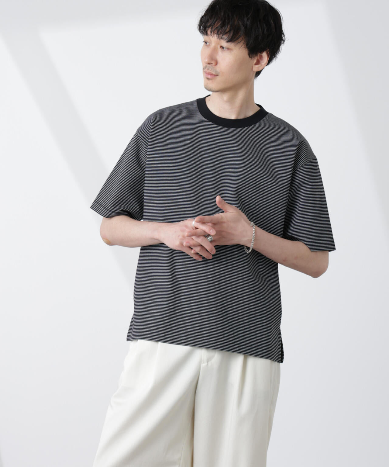 ワイドシルエットボーダーTシャツ 6725124232