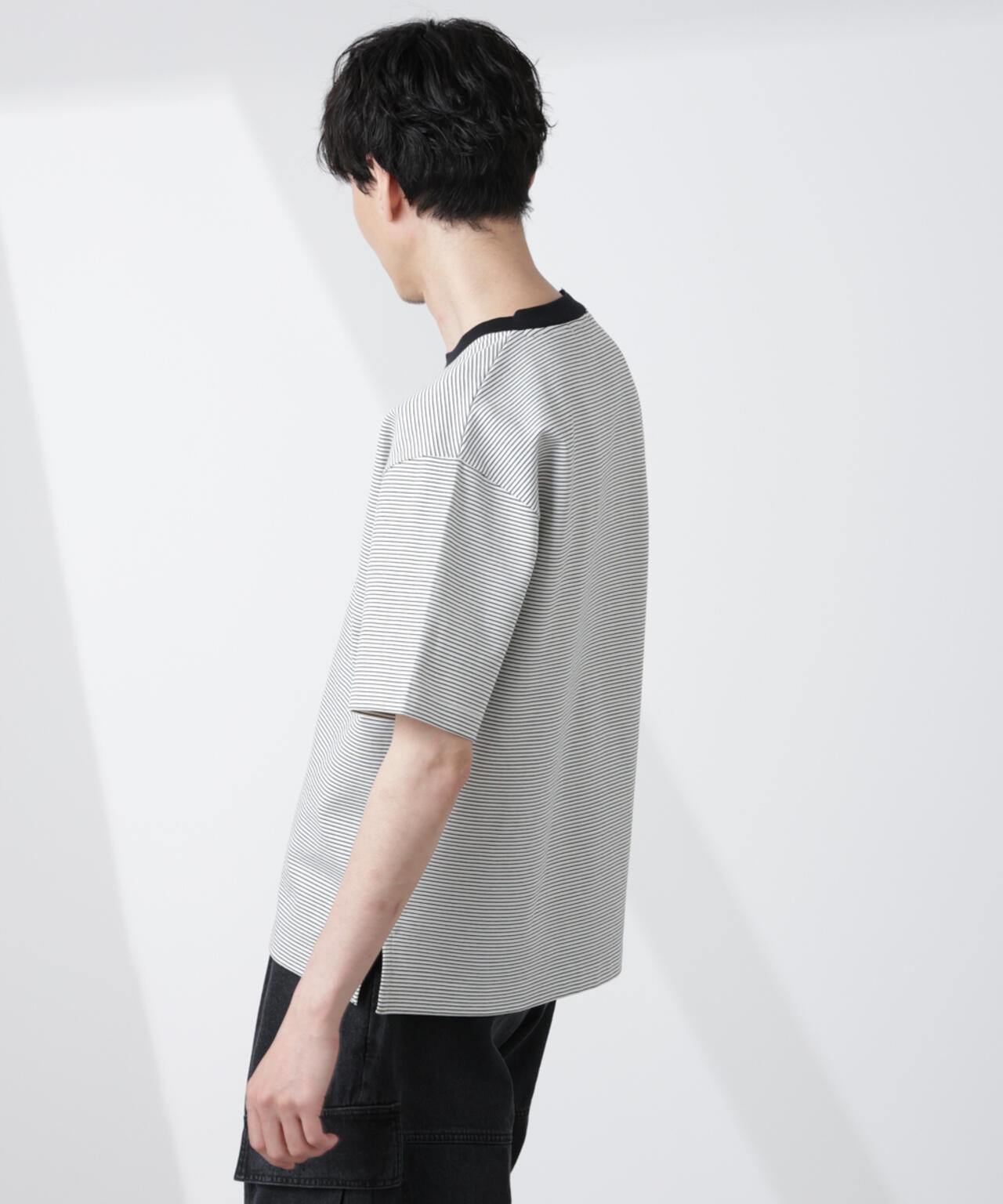 ワイドシルエットボーダーTシャツ 6725124232