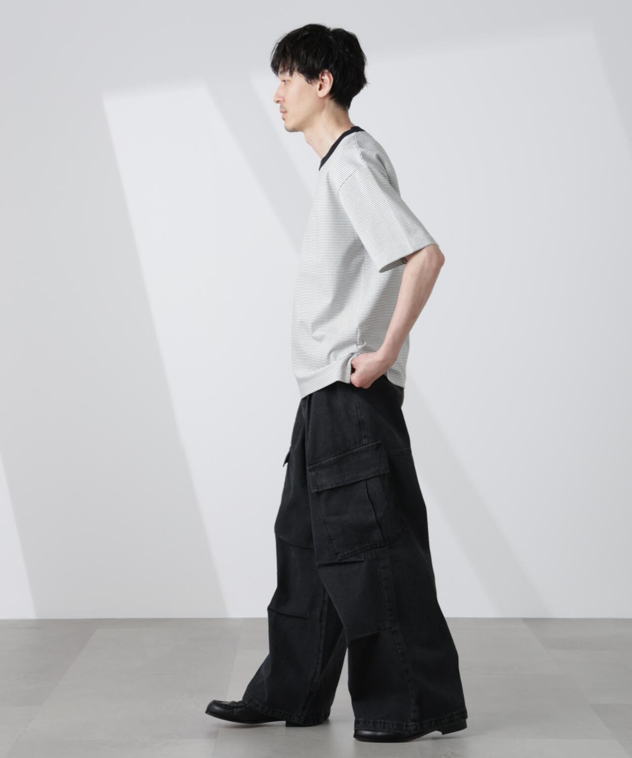 ワイドシルエットボーダーTシャツ 6725124232