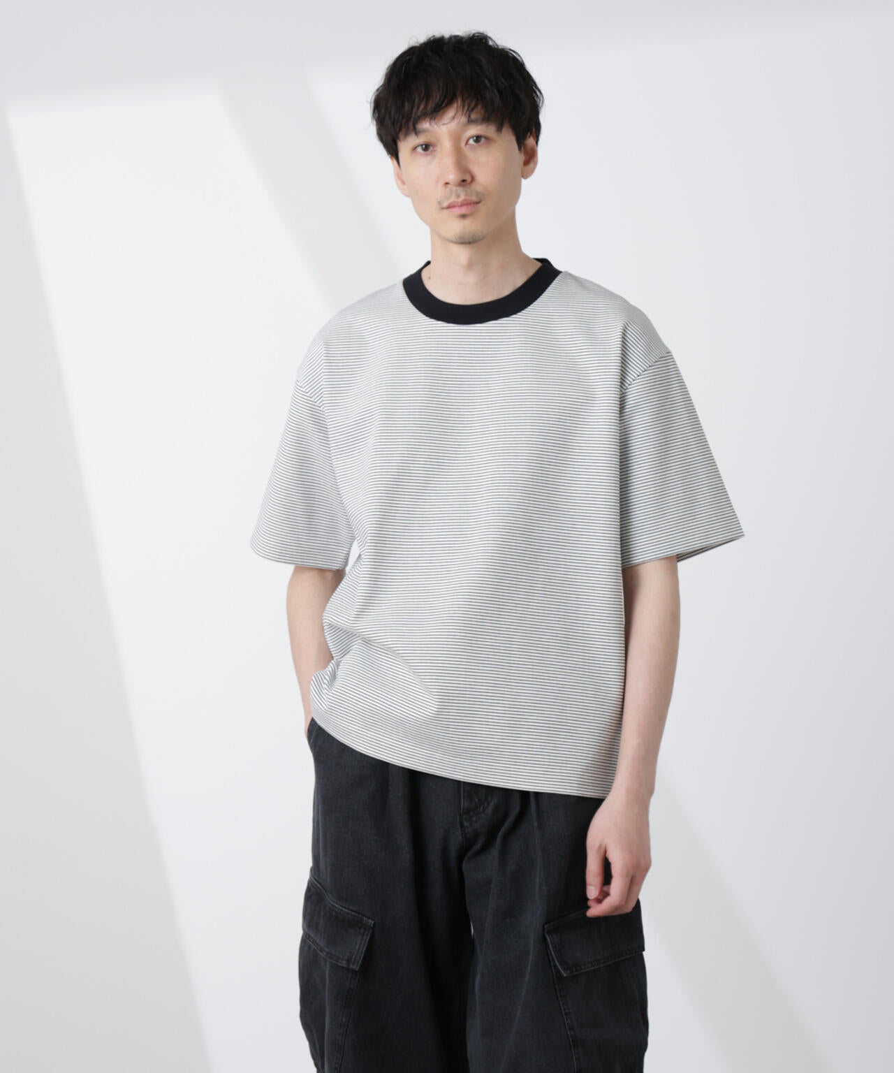 ワイドシルエットボーダーTシャツ 6725124232