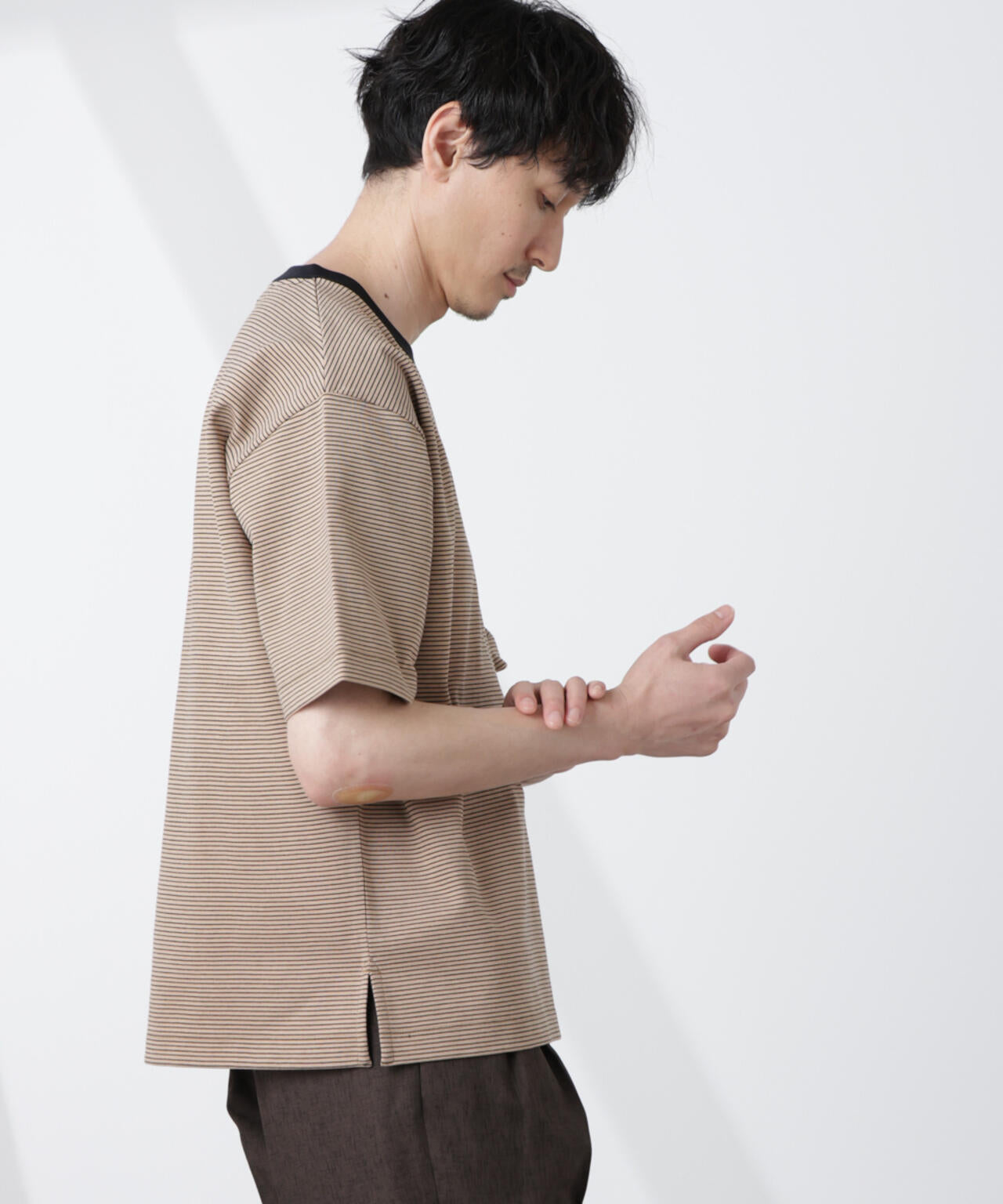 ワイドシルエットボーダーTシャツ 6725124232