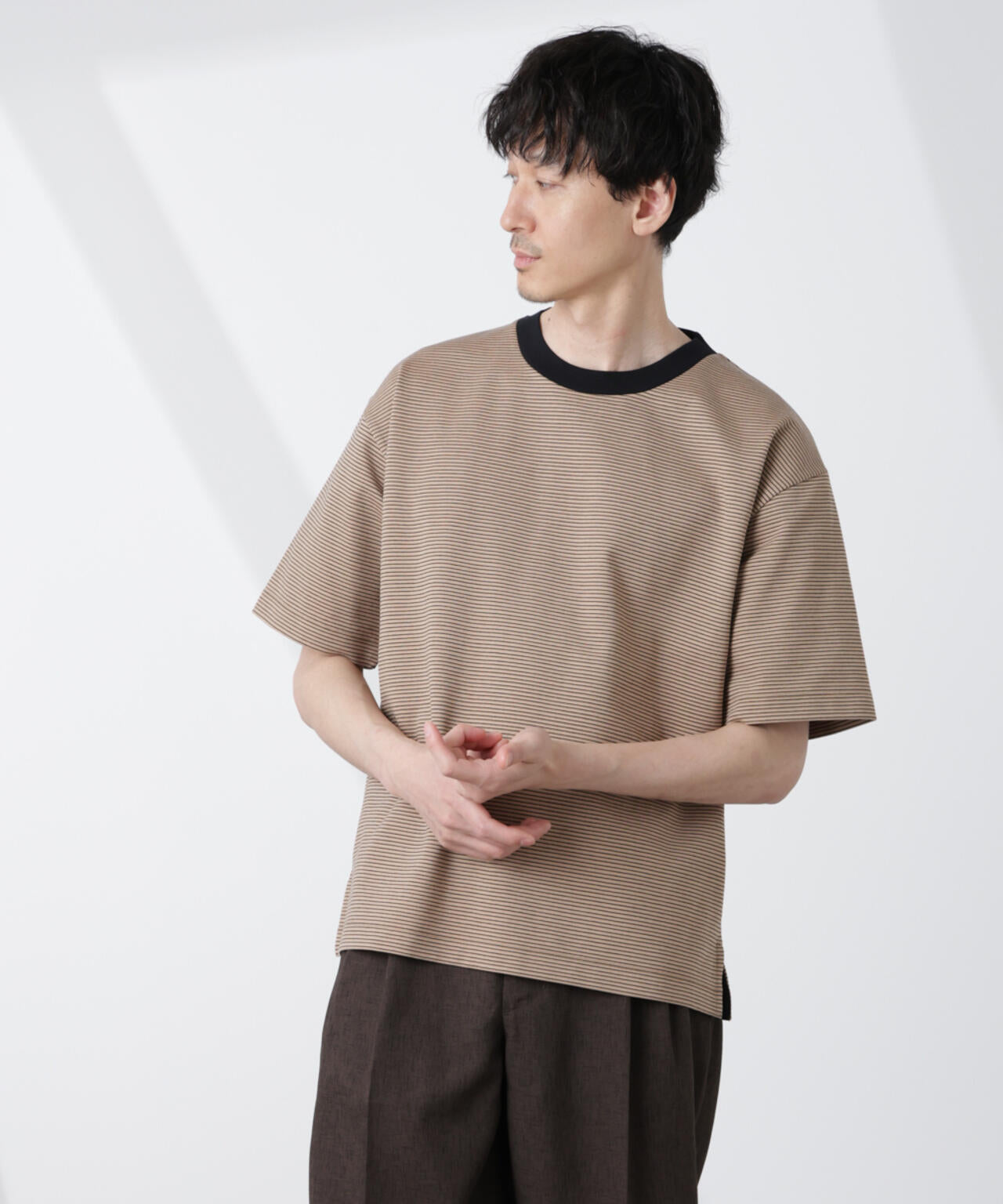 ワイドシルエットボーダーTシャツ 6725124232