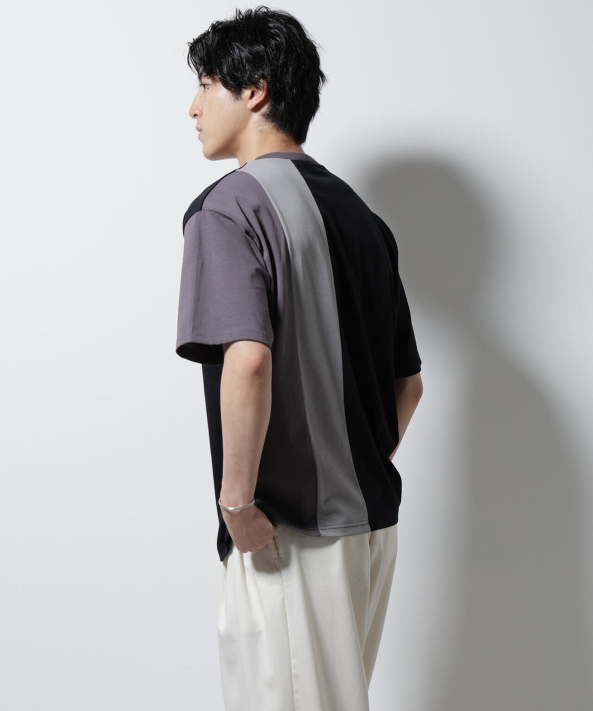 デザイン切替クルーネックTシャツ 半袖 6725124233