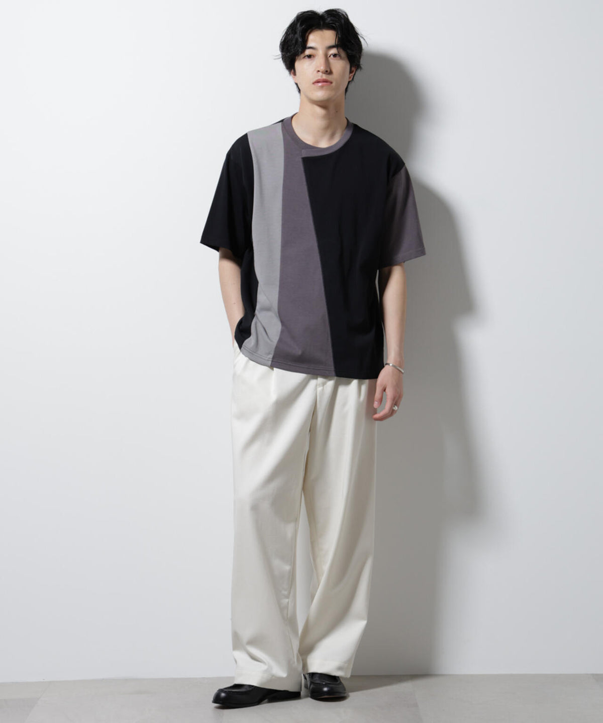 デザイン切替クルーネックTシャツ 半袖 6725124233