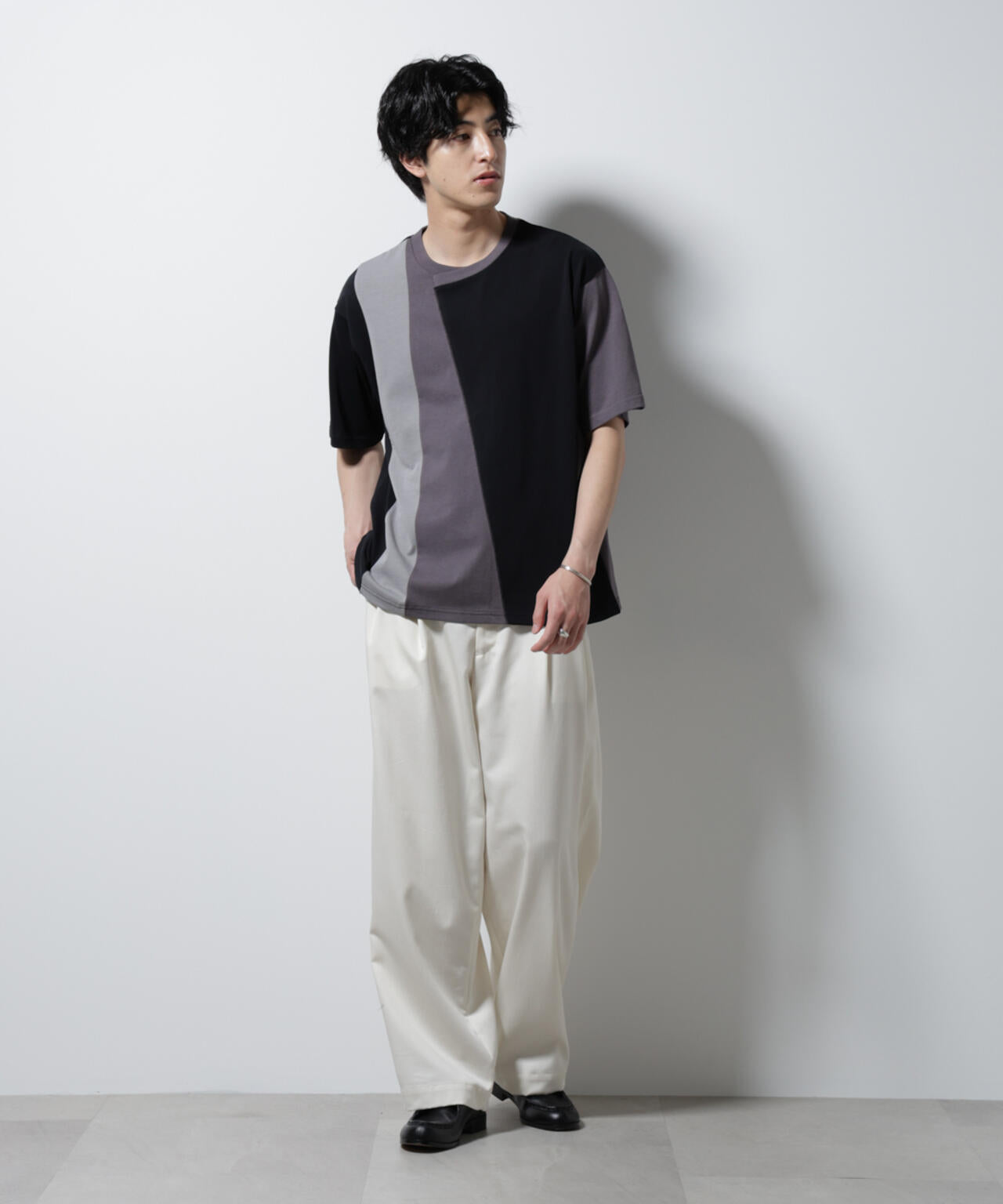 デザイン切替クルーネックTシャツ 半袖 6725124233